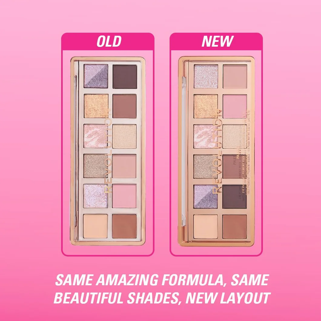 Revolution Beauty Paleta Ikon 12 Kolorów Wysoka Pigmentacja Matowe Błyszczące