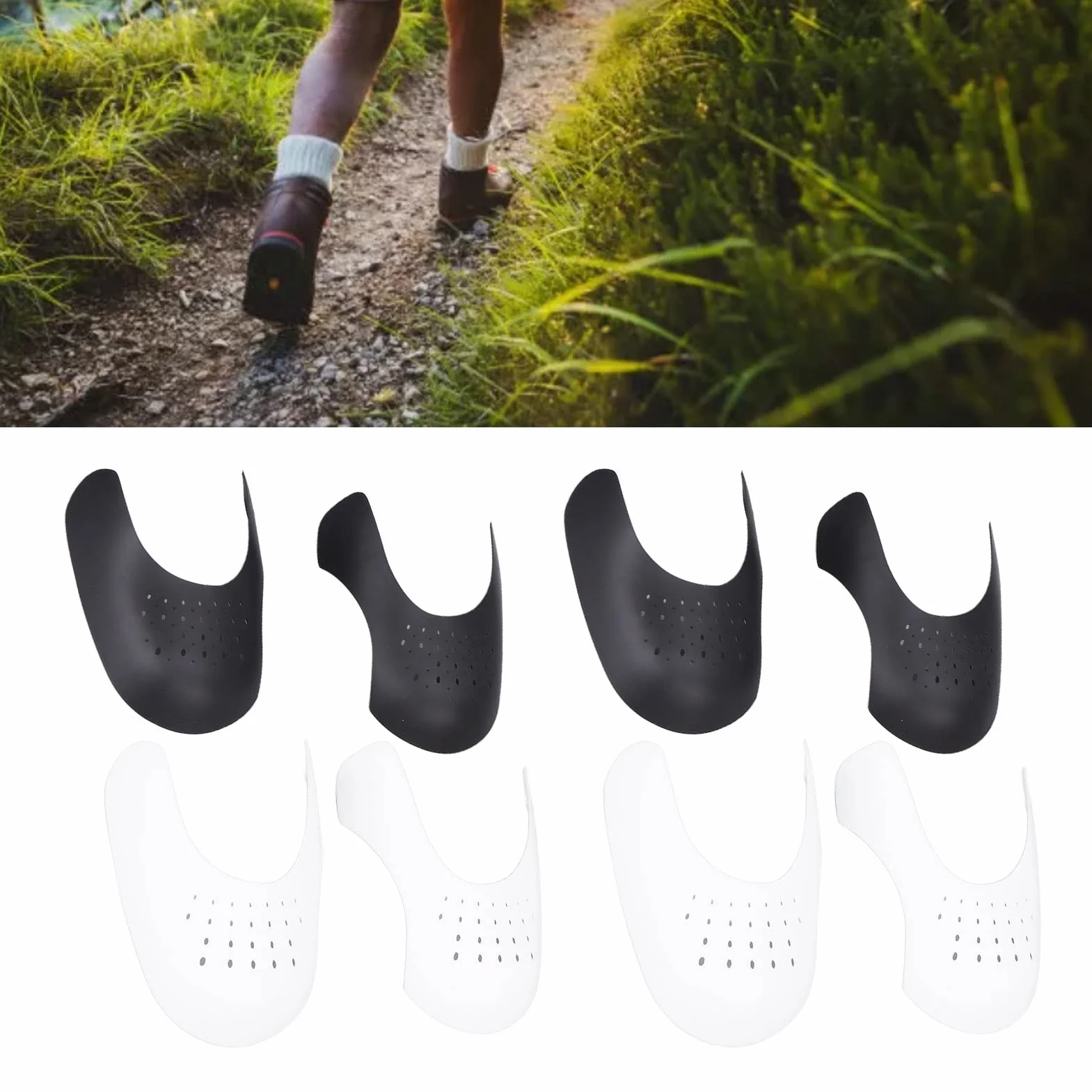 Buty Chroniące Przed Zagnieceniami, ANGGREK 4 Pary Sneaker Shoes Protector Shaper Wkładki do Butów Osłona Możliwość Krojenia Redukcja Zagnieceń Buty Chroniąca Przed Zagnieceniami