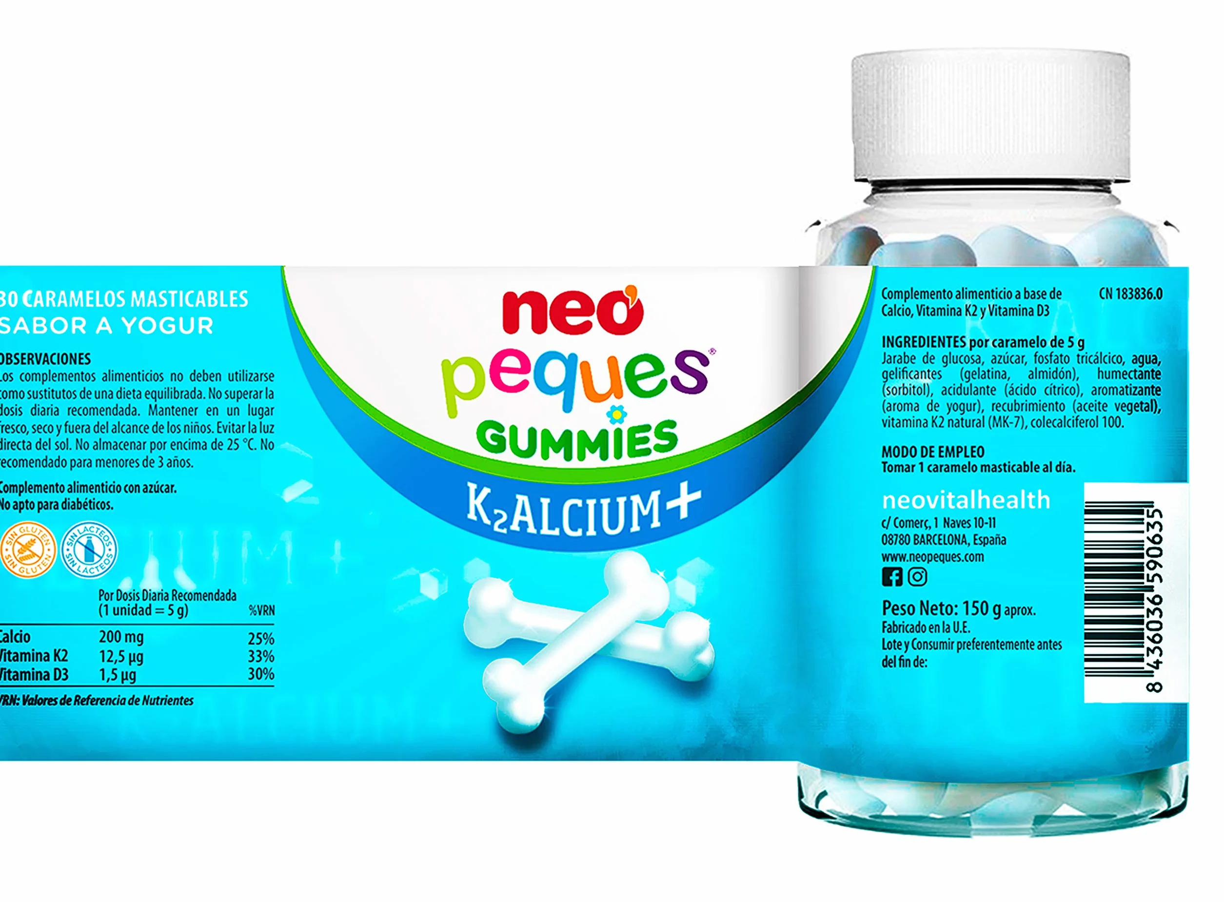 NEO NEO Peques Kalcium Plus 30caramelos Mast produkt