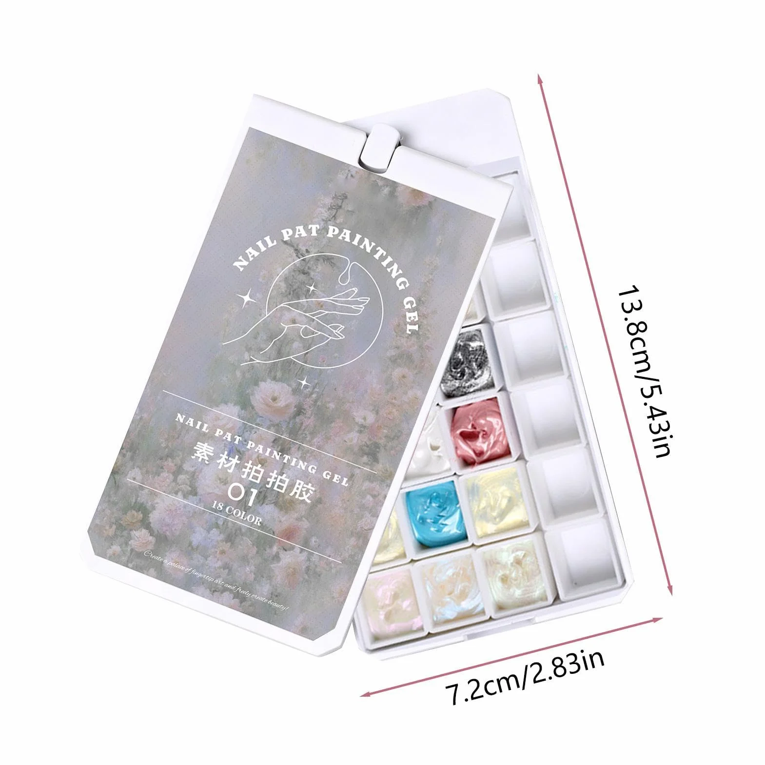 Patting Gel polerowanie paleta 18 siatek żelowe polerowanie paznokci