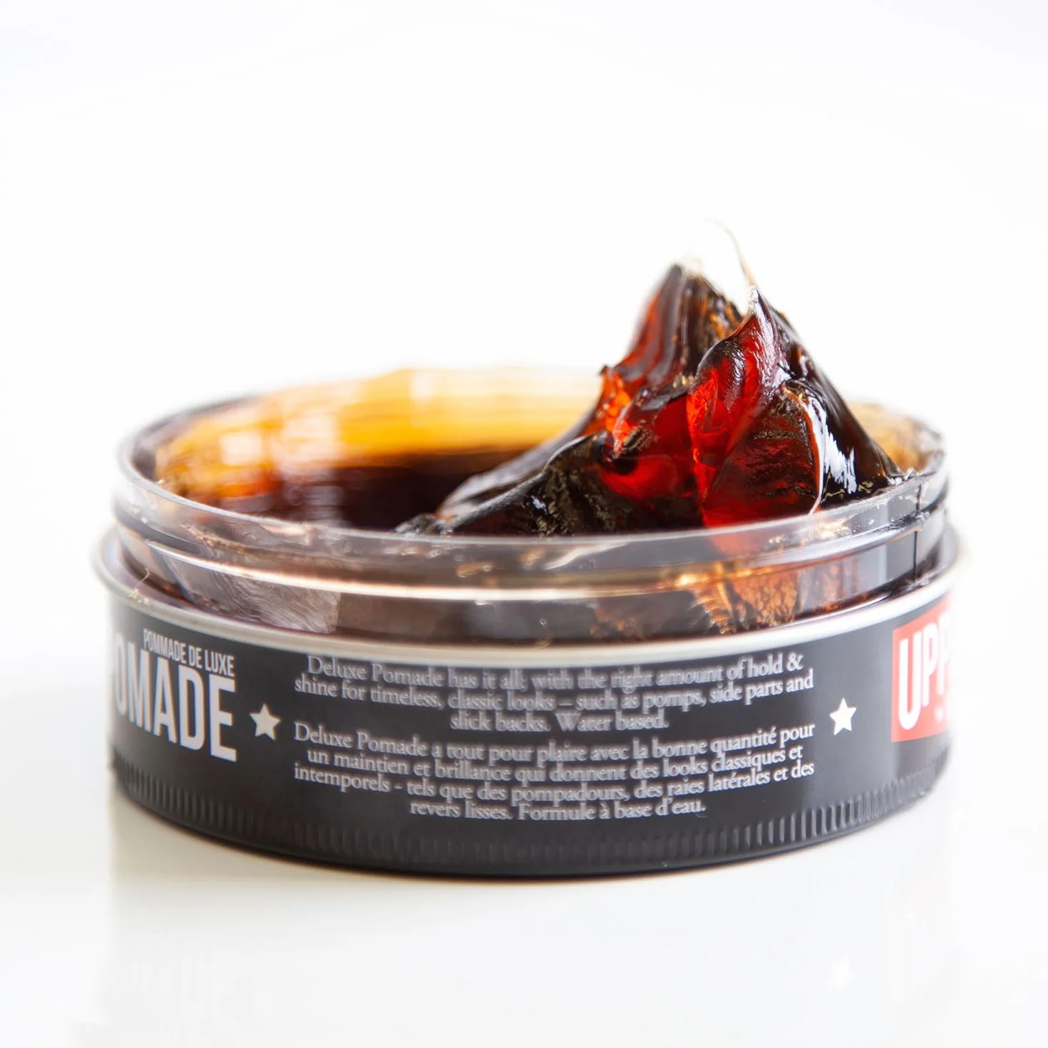 Uppercut Deluxe, Deluxe Pomade, Professional Water Based Pomade to Create Timeless and Classic Looks, Strong Hold and High Shine 100g