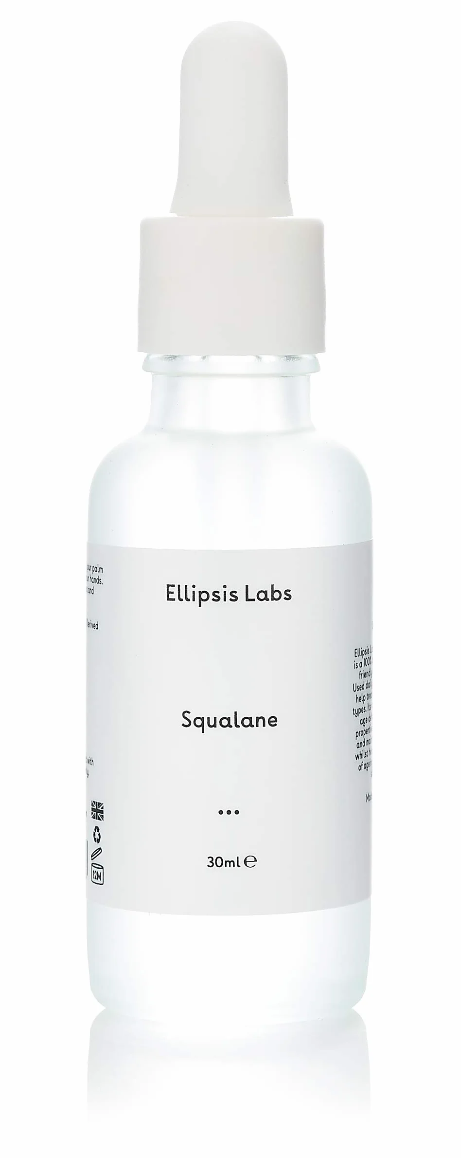 Olej skwalanowy od Ellipsis Labs, 100% naturalny olej skwalanowy pochodzenia oliwkowego, głęboko nawilżający do stosowania na skórę suchą z właściwościami przeciwstarzeniowymi 30ml