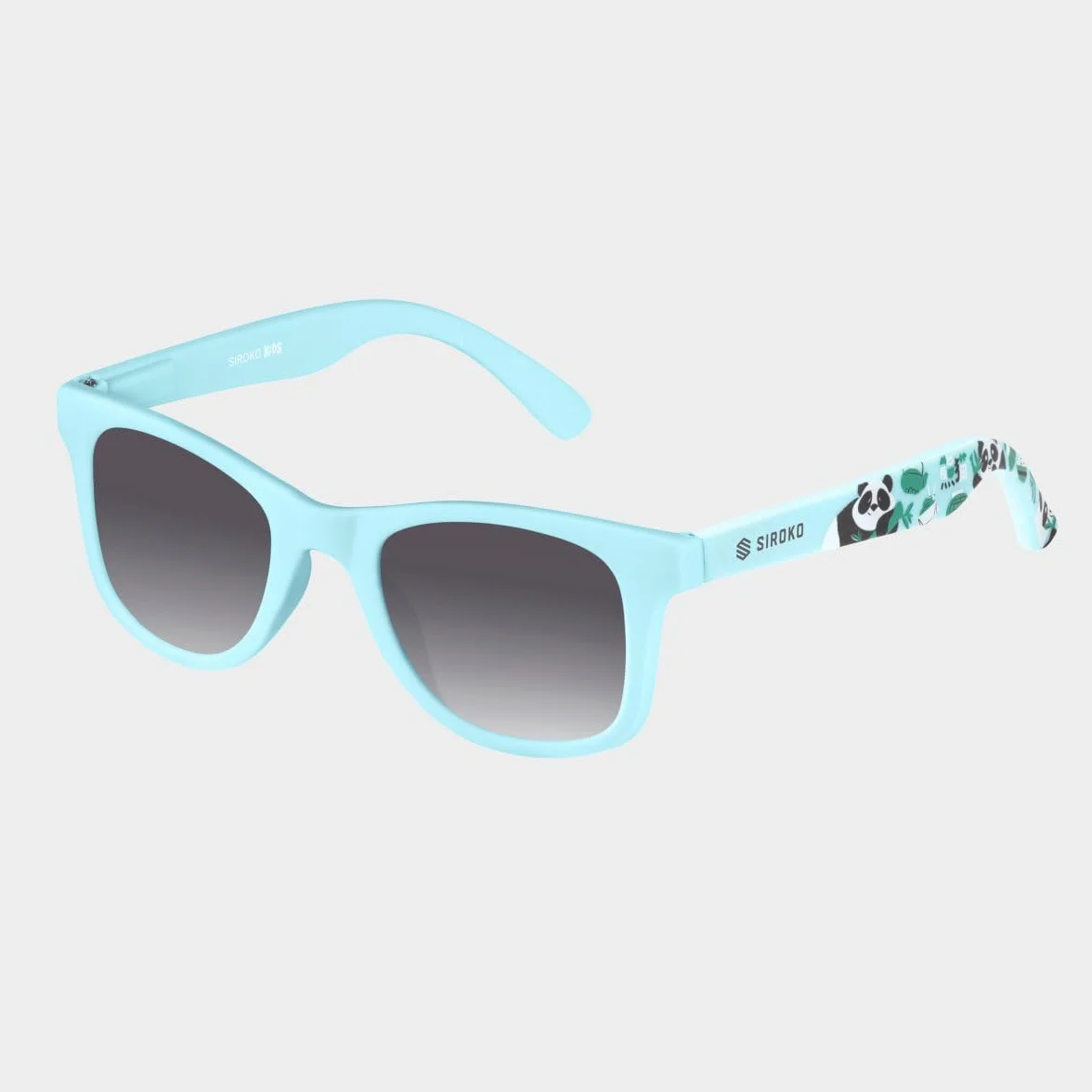 SIROKO Dziecięce polaryzacyjne okulary przeciwsłoneczne dla chłopców i dziewcząt ochrona UV400 zabawny design, jasnoniebieski/czarny, 70AA