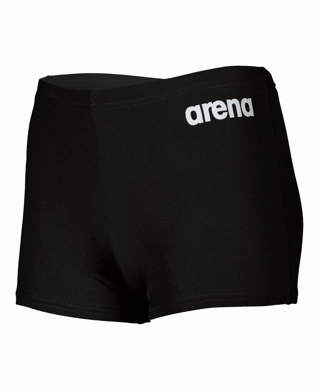 ARENA Chłopięce spodenki kąpielowe Boy's Team Swim Solid Shorts, czarno-białe, 14-15 lat, czarno-biały., 14-15 Lat