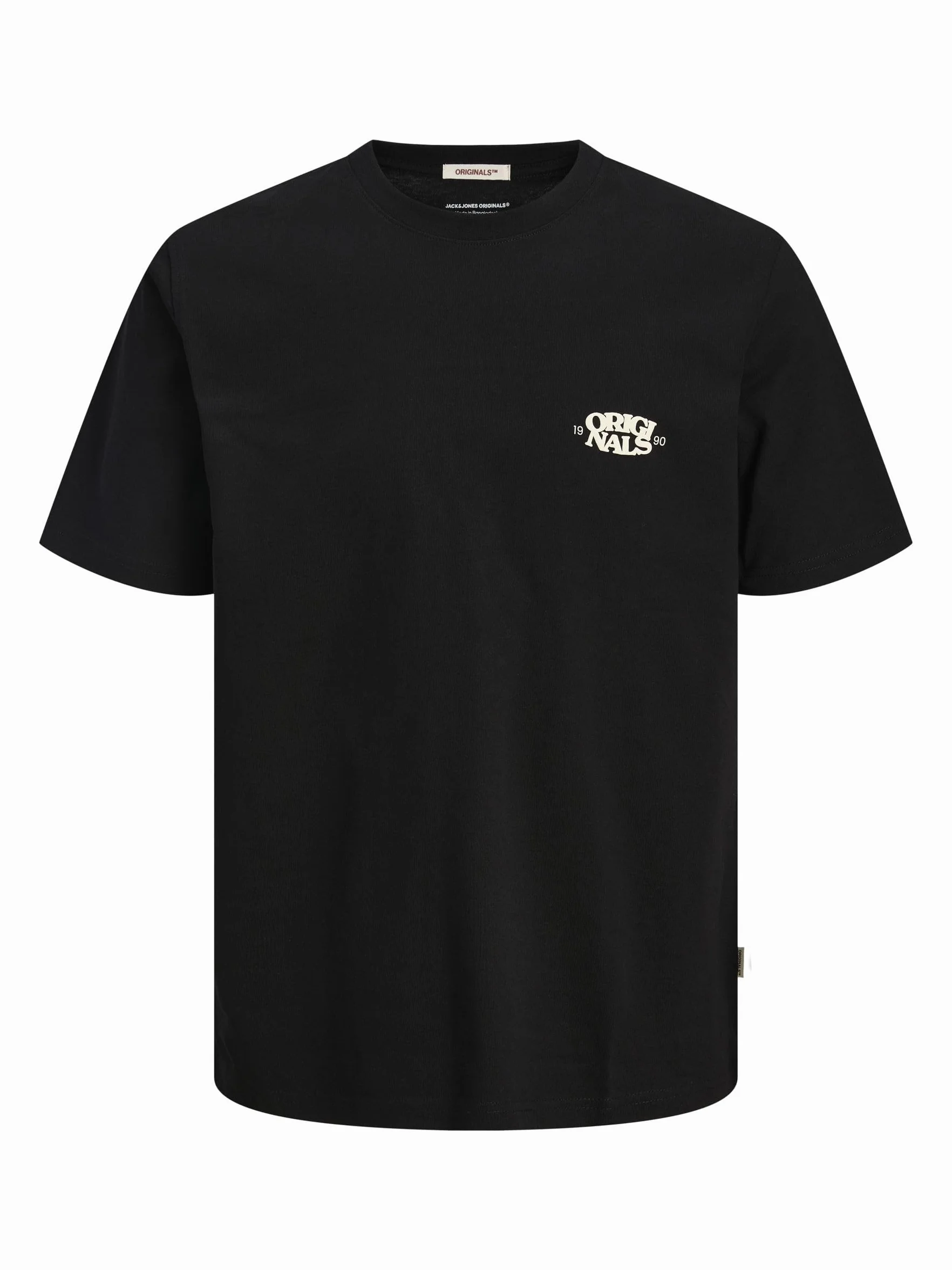 JACK & JONES Męskie Jortavira Type Back Teess Crew Neck Oc25, czarny, L