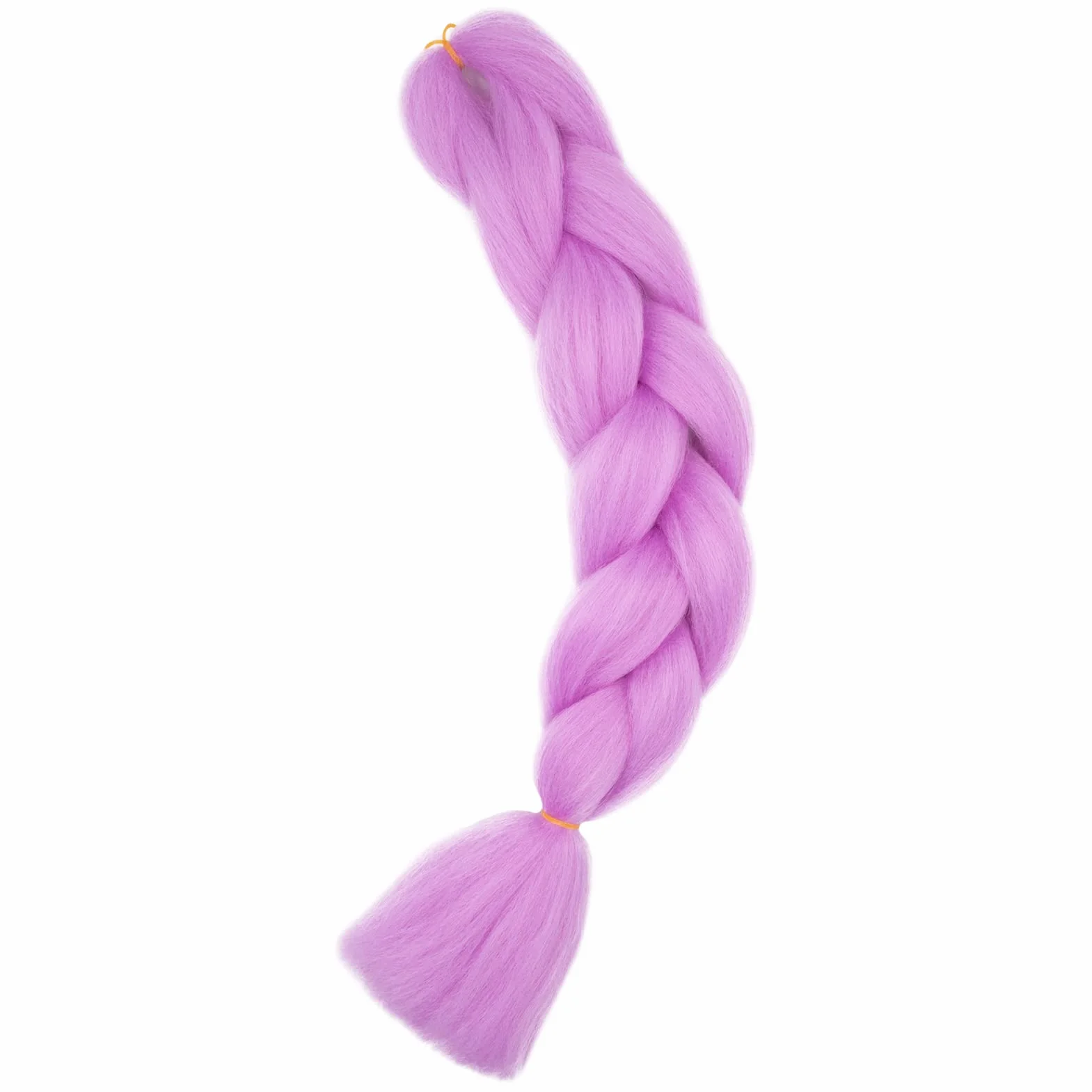 Warkocze do zaplatania włosów, do zaplatania, 1 pasemko, 100 g, 61 cm, ombre, kolorowe, syntetyczne włosy, do warkoczy, miękkie warkocze, szydełkowane skręty, jasnofioletowe