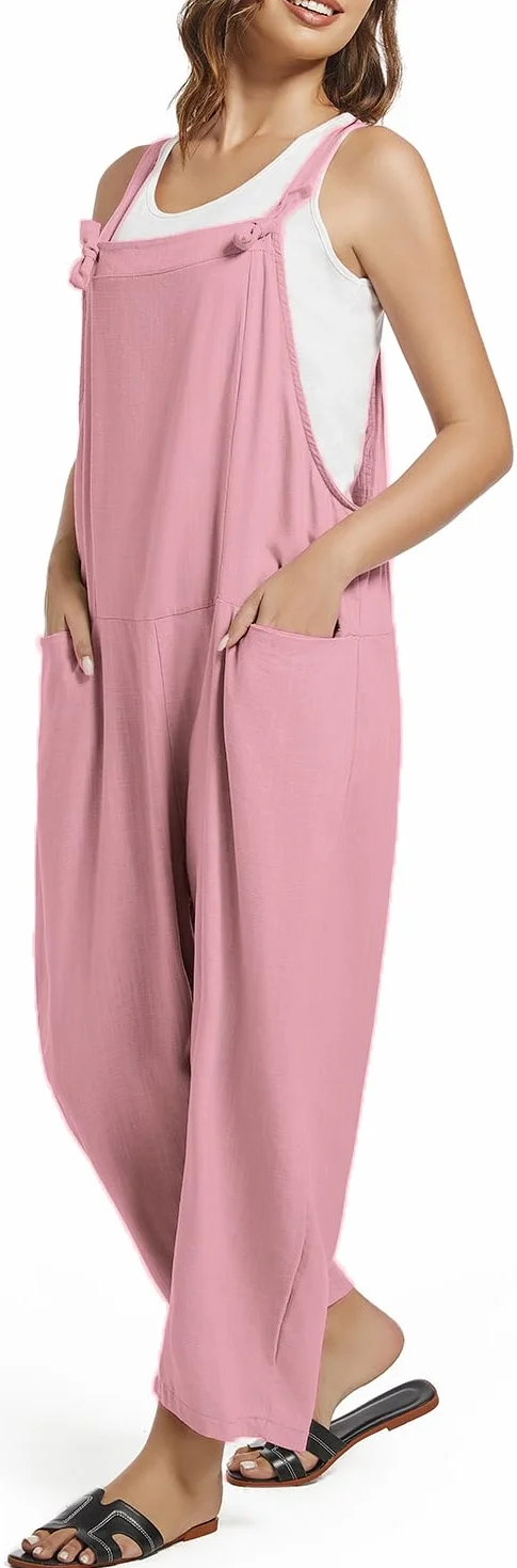 Eleganckie damskie letnie spodnie lniane