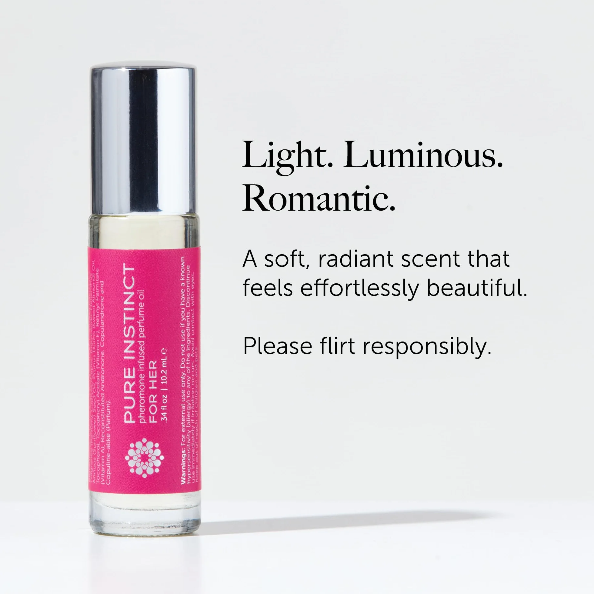 Pure Instinct Feromonowy olejek perfumowany dla niej - kulka 10,2 ml | 0,34 Fl. Oz