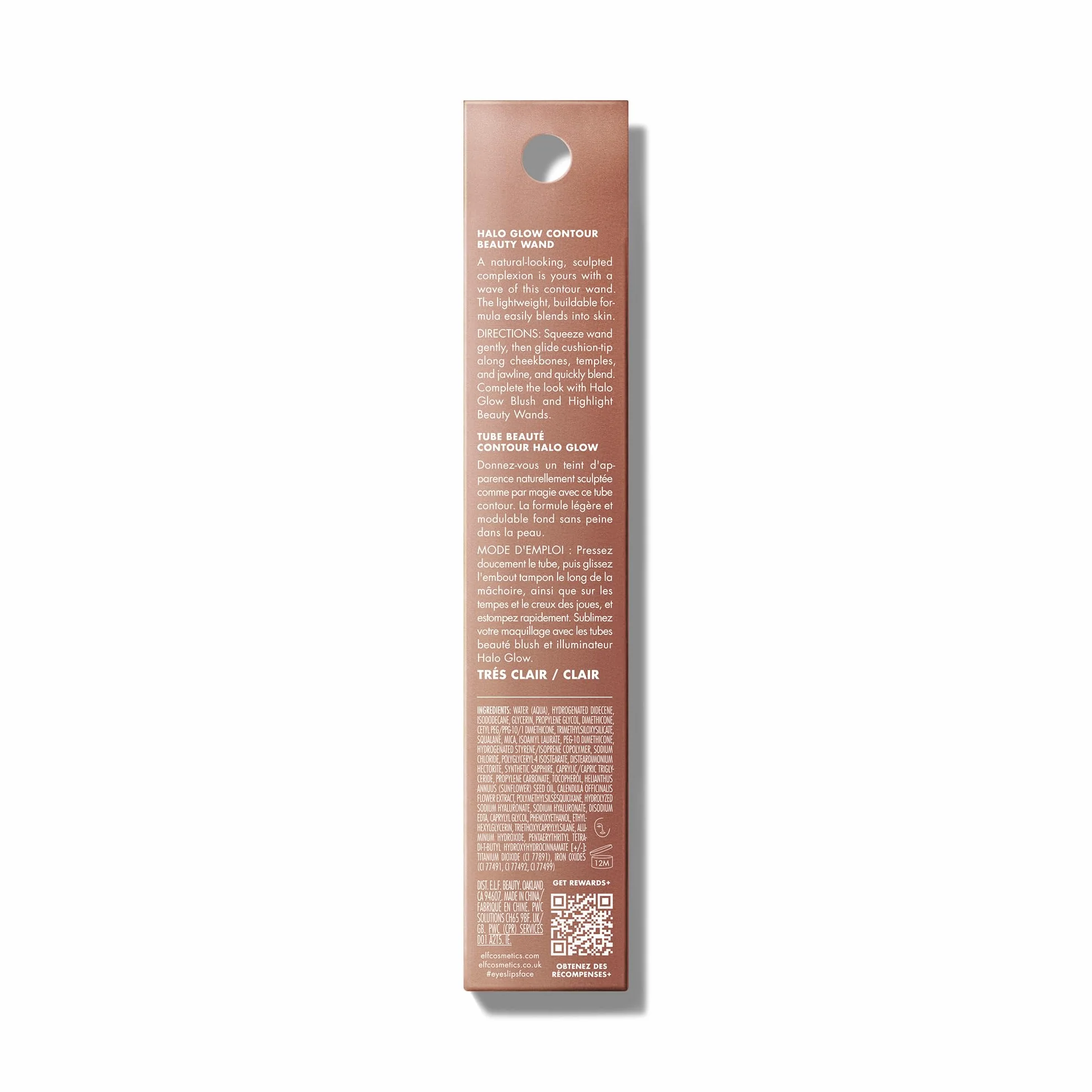 e.l.f. Halo Glow Contour Beauty Wand, płynna różdżka konturowa, jasna/lekka
