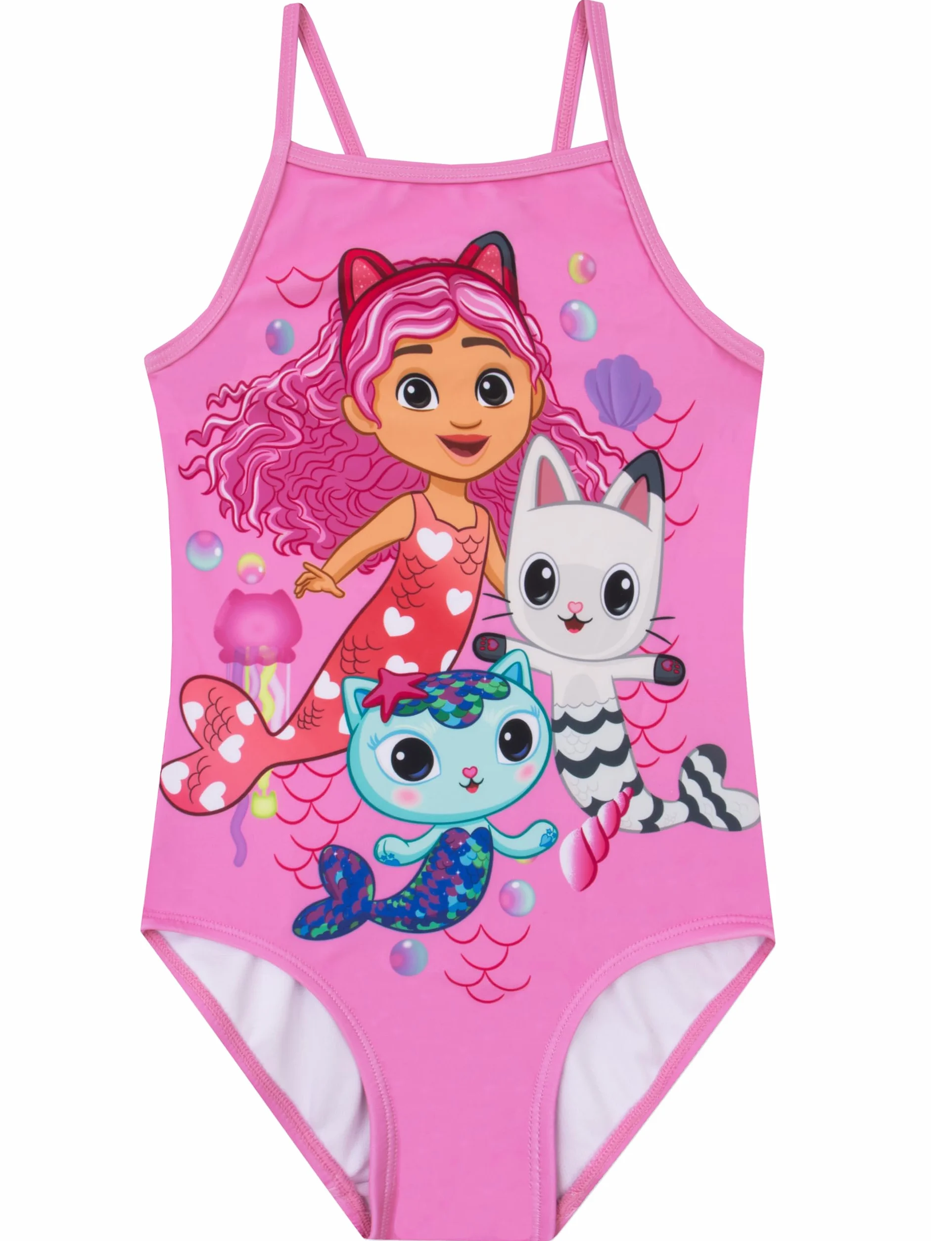 DreamWorks Gabby’s Dollhouse Strój Kąpielowy Dla Dziewczynek, Kostium Syrenki, Dziecięce Stroje Kąpielowe