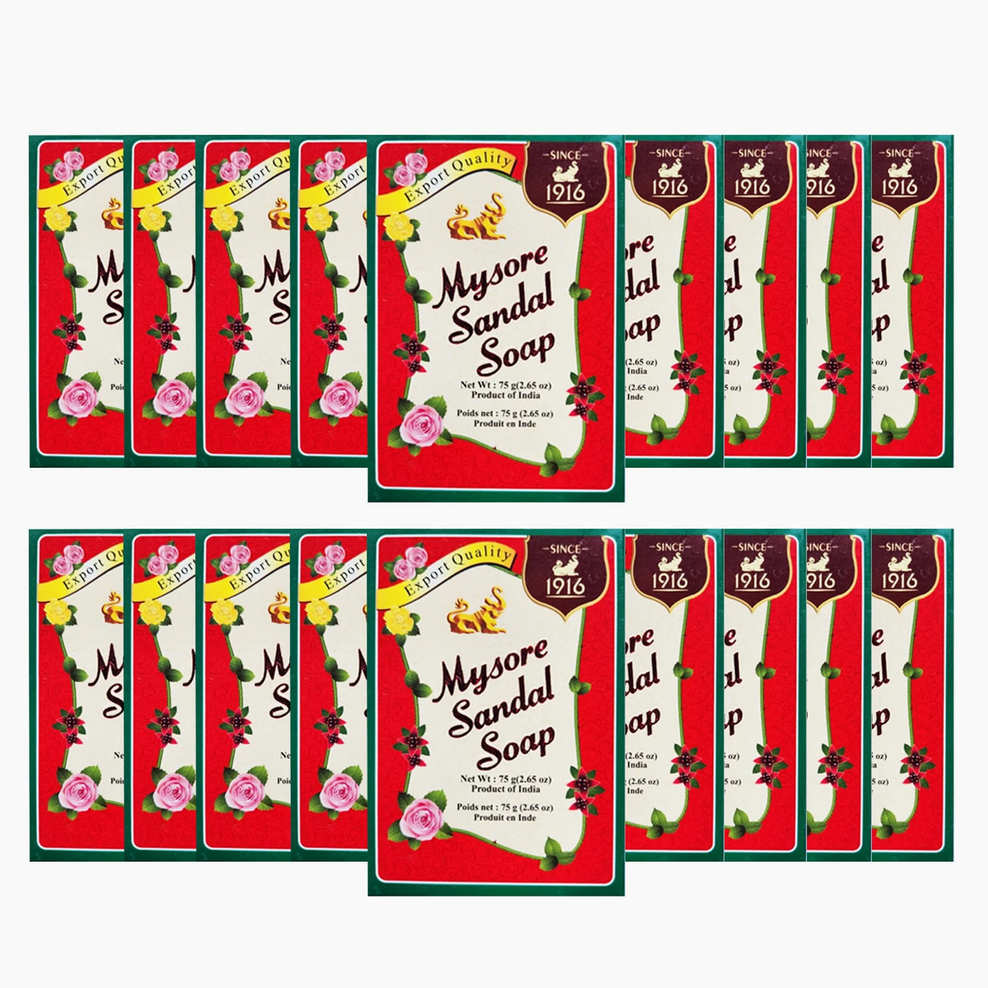 Mysore Sandal mydło do drewna 75 ml (opakowanie 18 szt.)