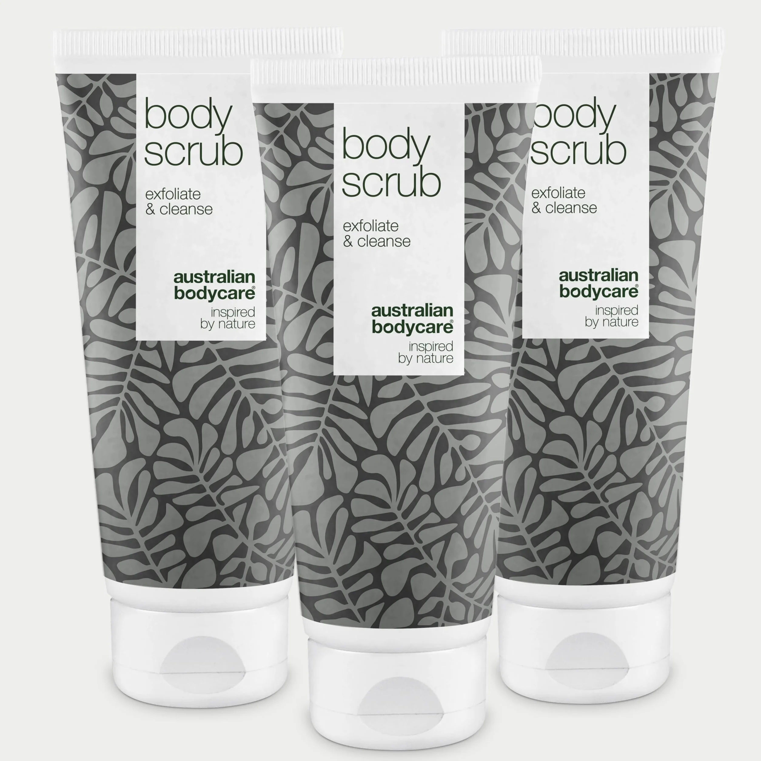 3 x peeling do ciała 200 ml z olejkiem z drzewa herbacianego | Przeciw pryszczom, zanieczyszczonej skórze, wrastającym włoskom i truskawkowych nóg| 100% naturalny i wegański | testowany dermatologicznie