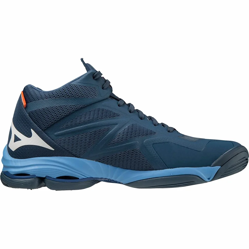 Mizuno Unisex Wave Lightning Z7 Mid buty do piłki ręcznej, Darkdenim White Bluejasper, 44,5 EU, darkdenim white bluejasper, 44.5 EU