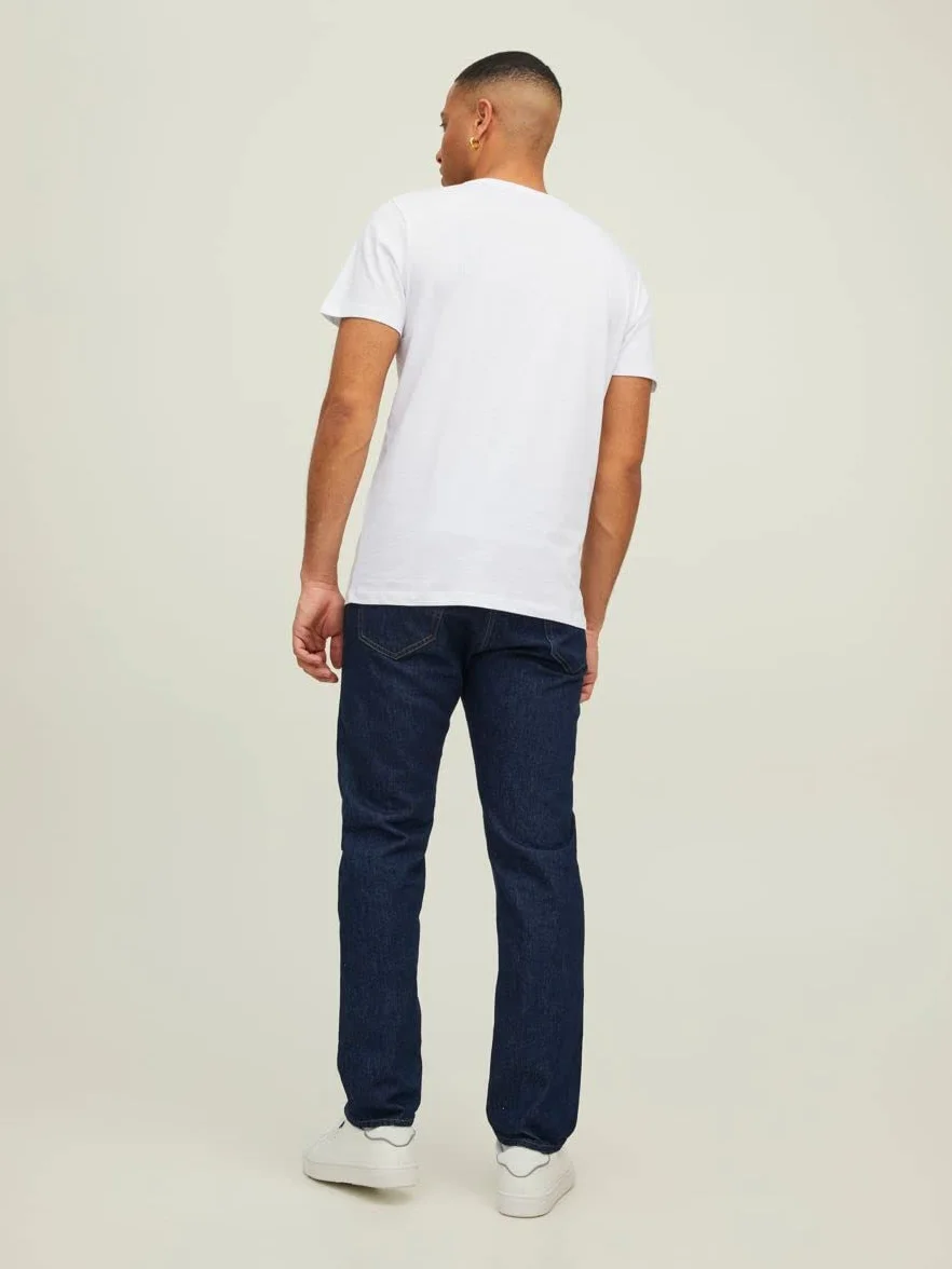 Jack & Jones Mężczyźni Jjethan Tee Ss Crew Neck 3Pk Mp Noos Koszulka, Czarny/Biały/Granatowy, XL