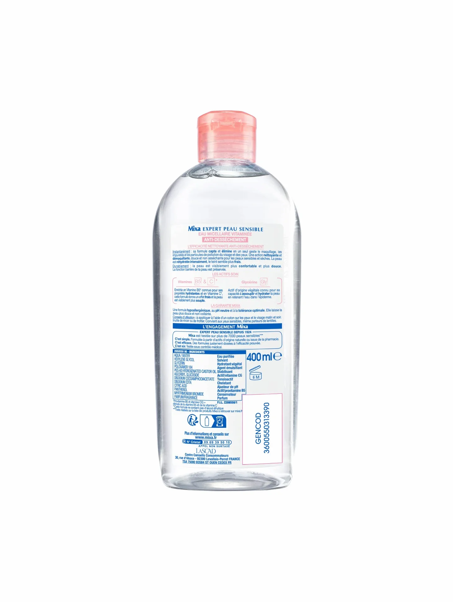 Mixa woda mikropelowa przeciw wysychaniu 400 ml