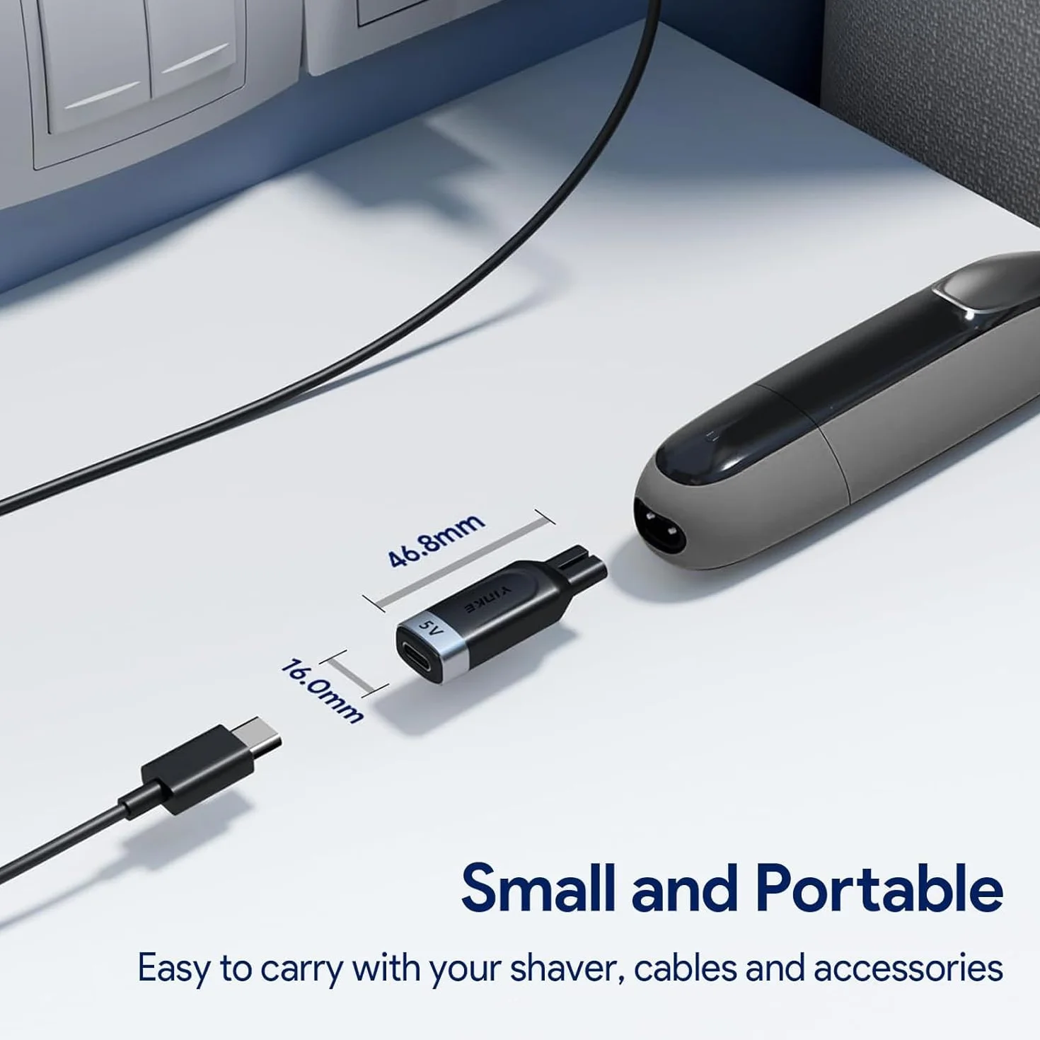 Yinke Adapter do golarki 5 V typu C konwerter ładowania do Philips Norelco Oneblade (bez kabla)