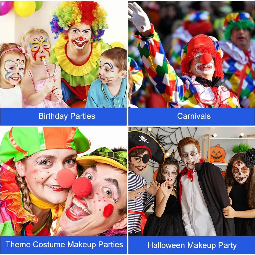 AOOWU Makijaż na Halloween, 6 kolorów, farba do ciała, Halloween, makijaż dla dzieci, zestaw do makijażu twarzy czaszki, karnawał, zestaw do makijażu SFX, zombie, wampira, cosplay, 10 g