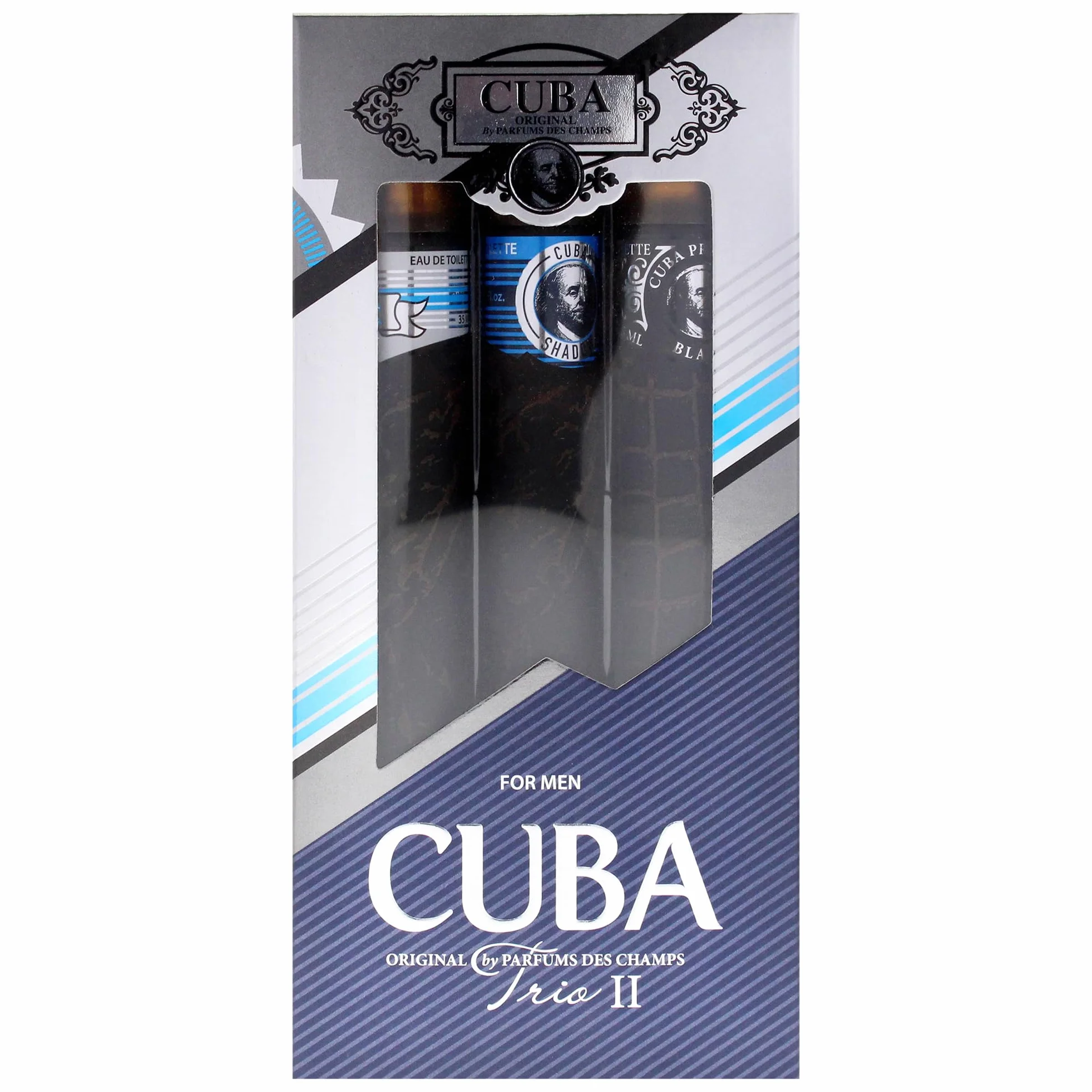 Cuba Zestaw upominkowy dla mężczyzn Winner Shadow Prestige Black 3 sztuki EDP spray 33,2 g