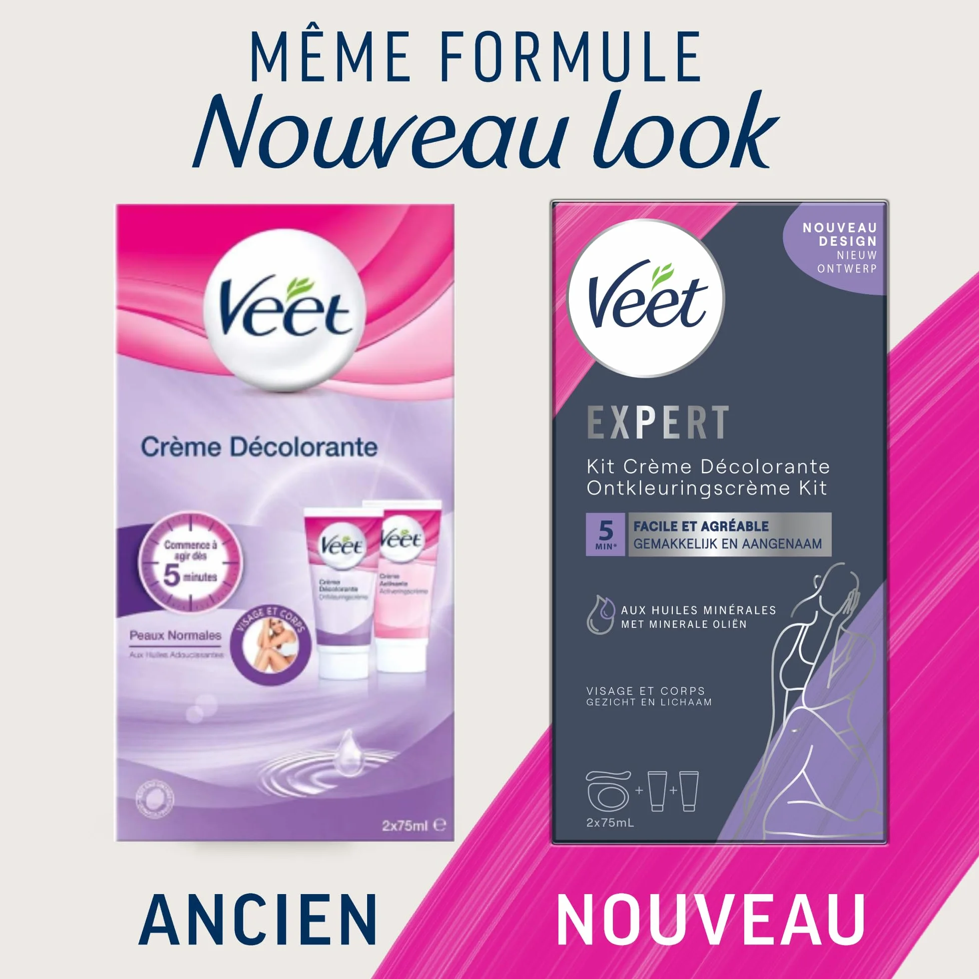 Veet Specjalny krem do mycia twarzy - 2 x 30 ml - Zestaw 2 szt