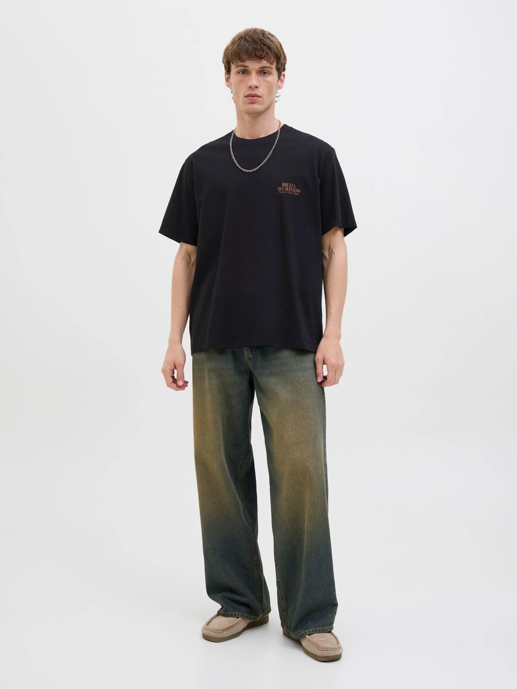 JACK & JONES Jorhydra Photo Tee Ss Crew Neck męska koszulka, czarny, L