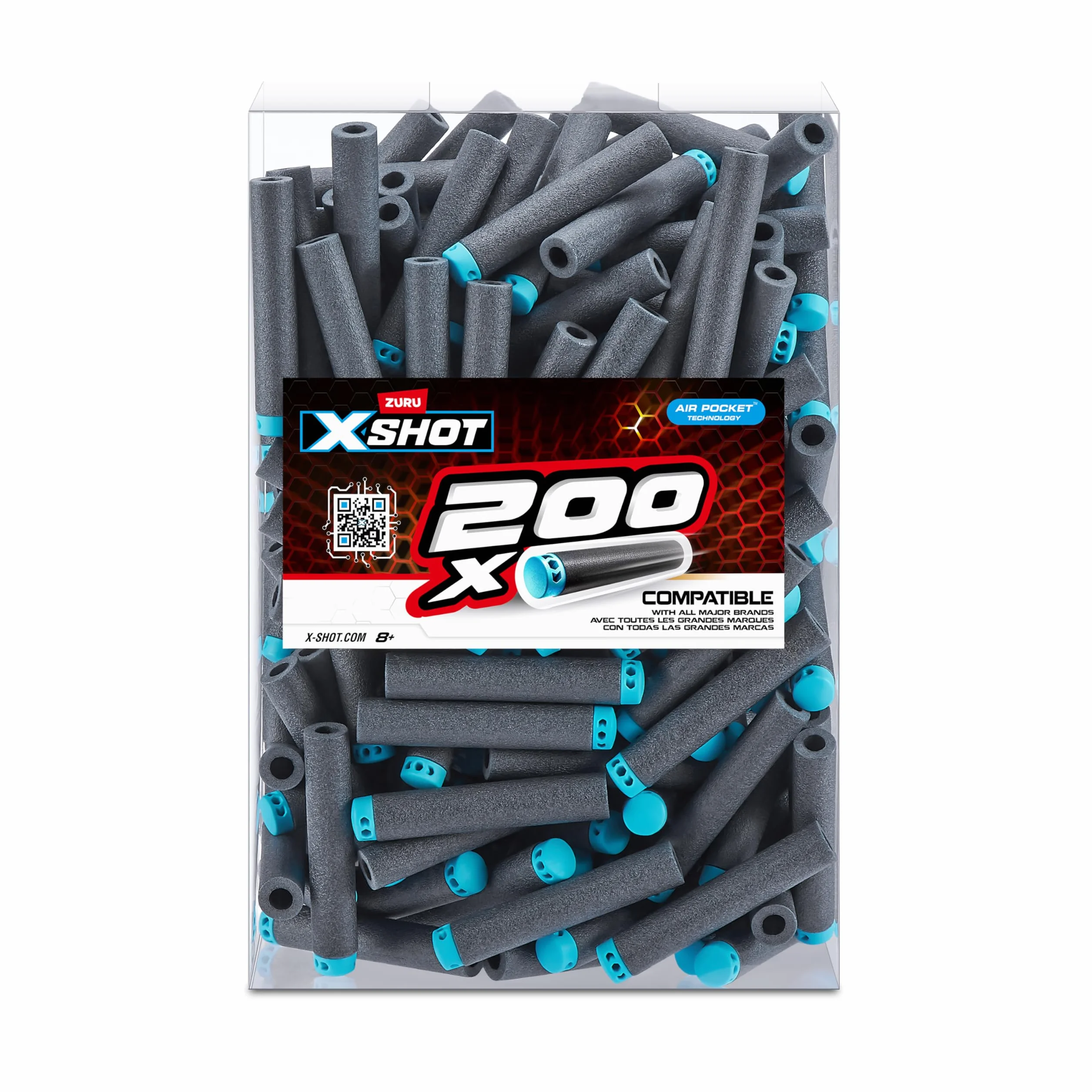 XSHOT Zestaw uzupełniający do rzutek Excel 200 firmy ZURU, kompatybilny z XSHOT i innymi markami, zabawki Blaster Outdoor