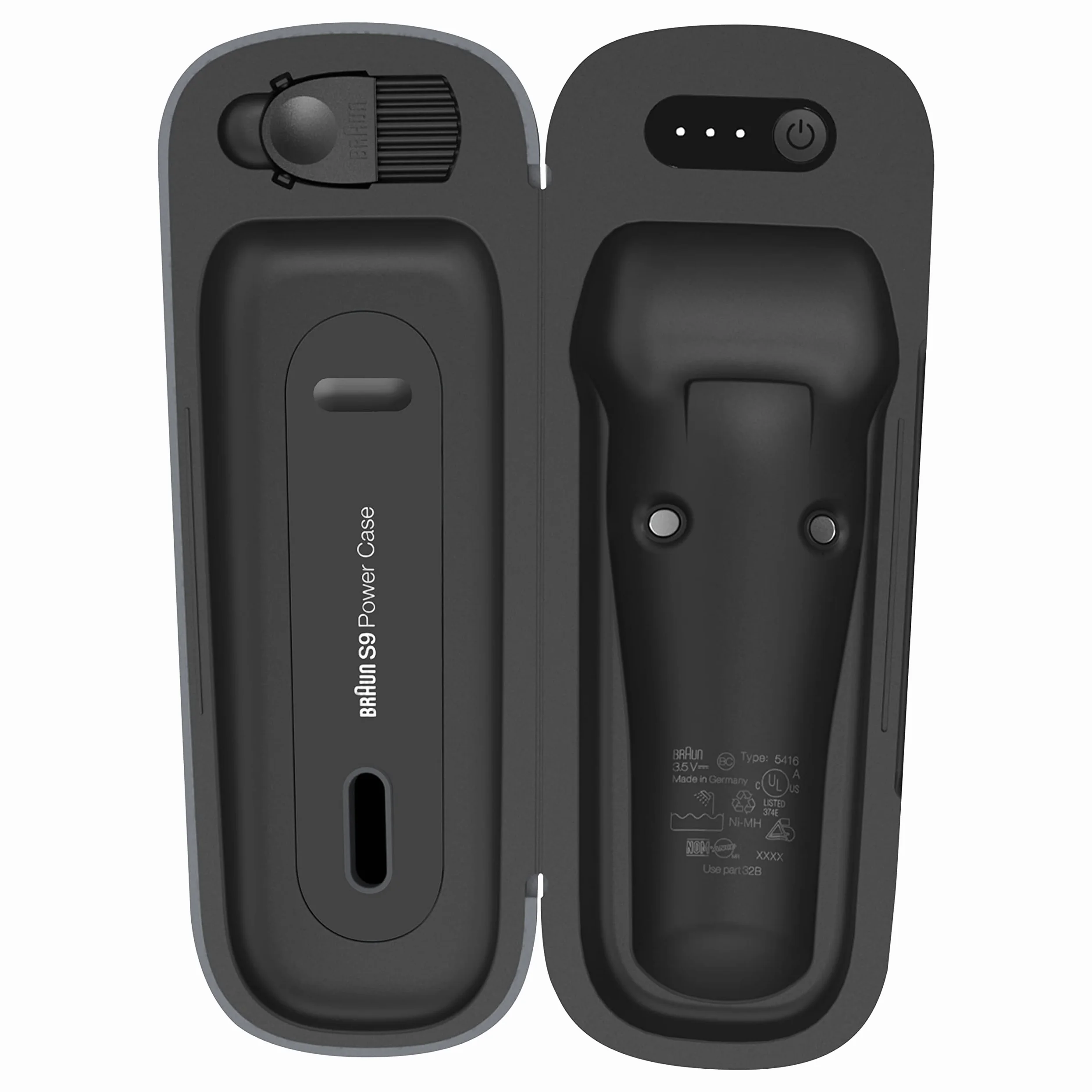 Braun PowerCase Przenośne Etui do Golenia, Szary