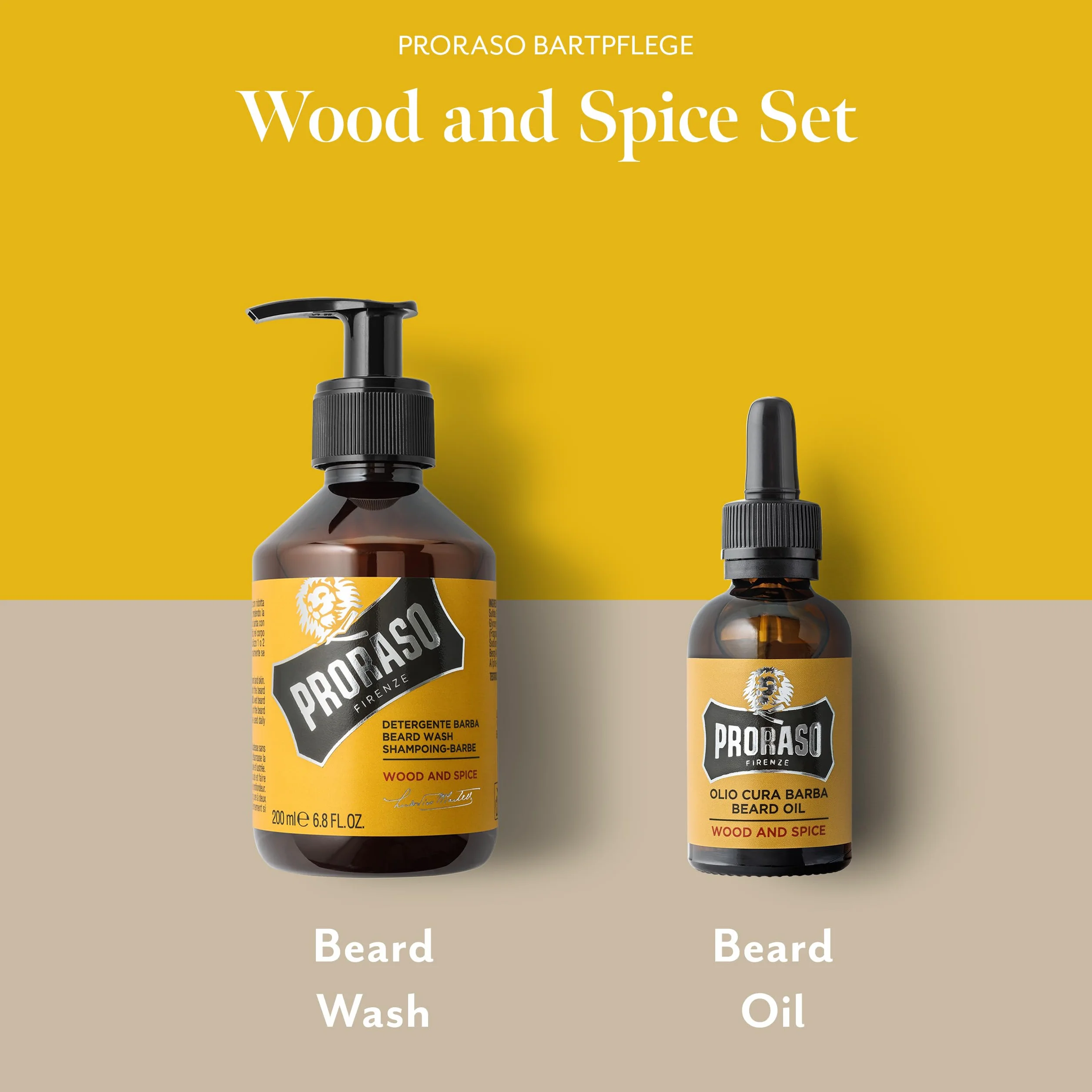Proraso Zestaw duetów Szampon i olejek do brody Wood & Spice