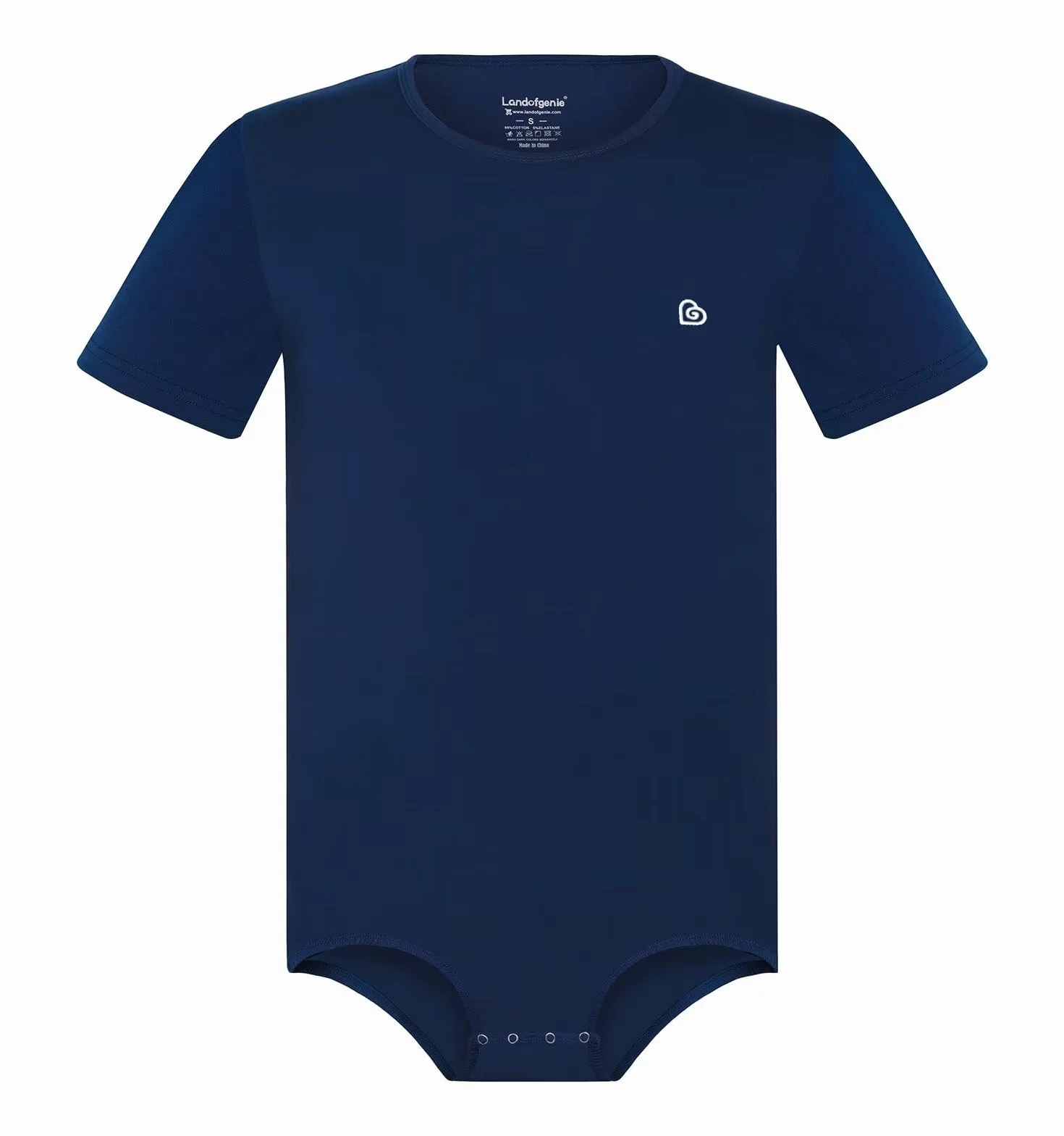 Landofgenie Mężczyźni Krótki Rękaw Romper Onesie Piżama Bodysuit One Piece Rompers