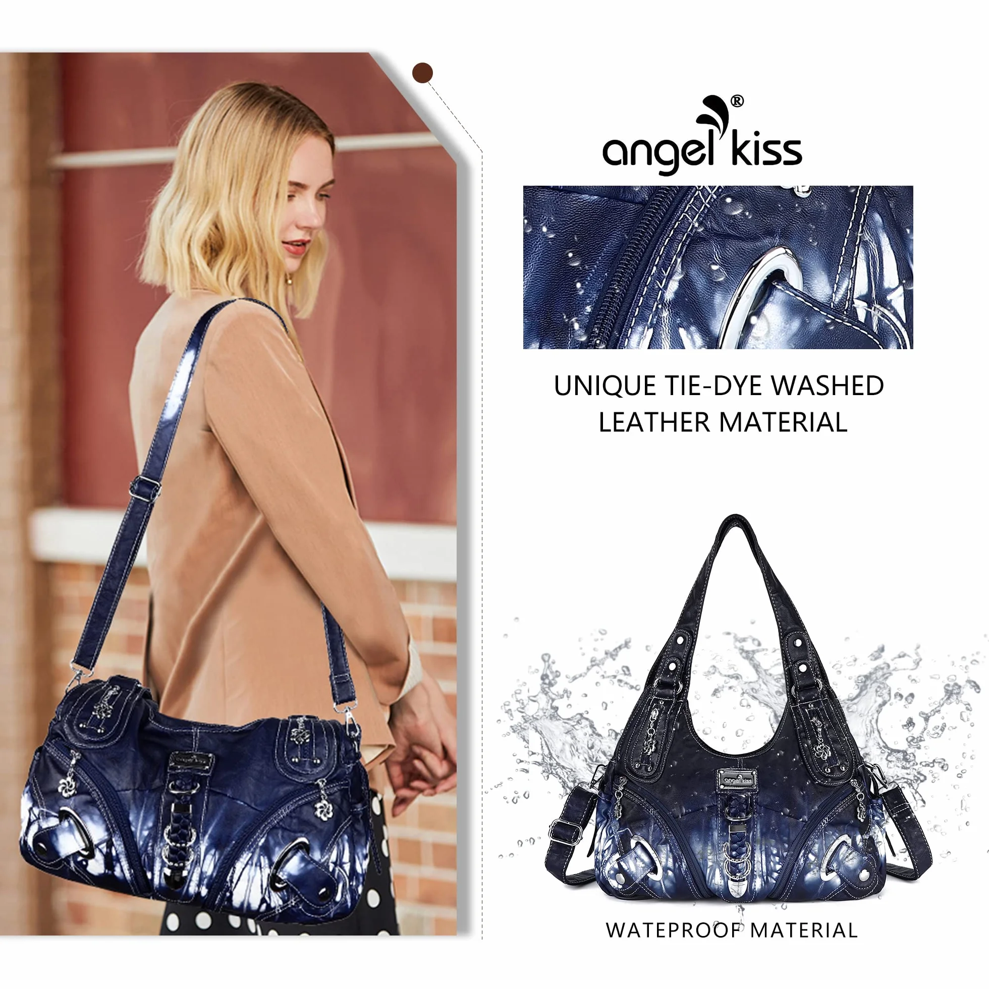 Angel Kiss Torby Hobo Moda Wszechstronna Prosta Codzienna Podróż Kobiety Ak11282