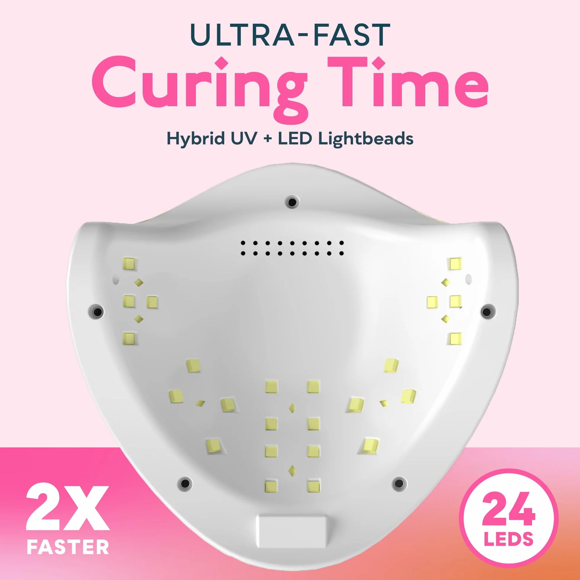 SUNUV Lampa LED UV do paznokci, Smart 2.0 z timerem, czujnikiem i ekranem LCD w salonie domowym i kosmetycznym SUN5