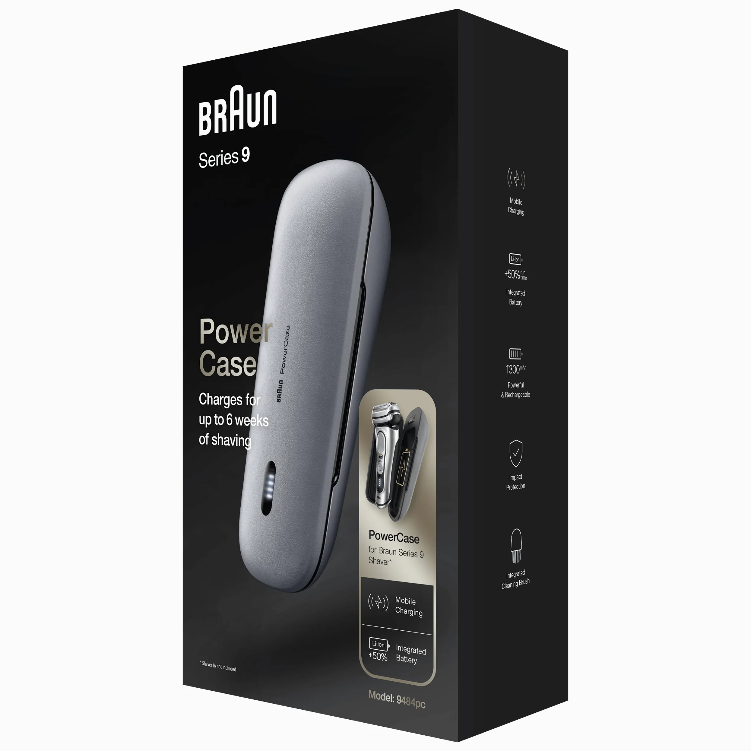 Braun PowerCase Przenośne Etui do Golenia, Szary
