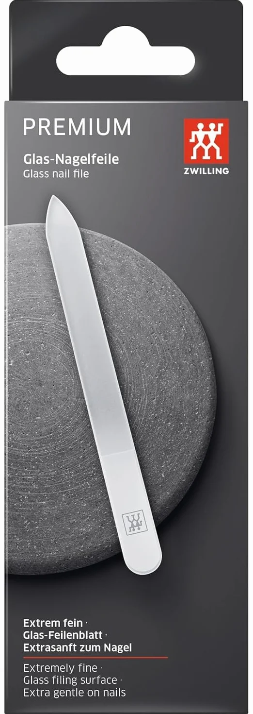 ZWILLING szklany pilnik do paznokci 150 mm dwustronny z etui ochronnym