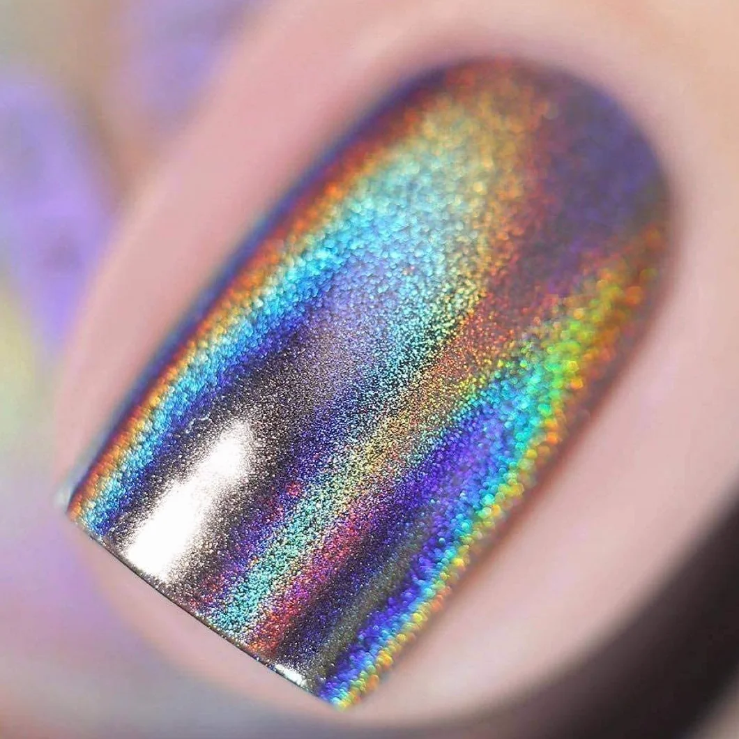 Whats Up Nails - Holographic Powder For Rainbow Unicorn Nails