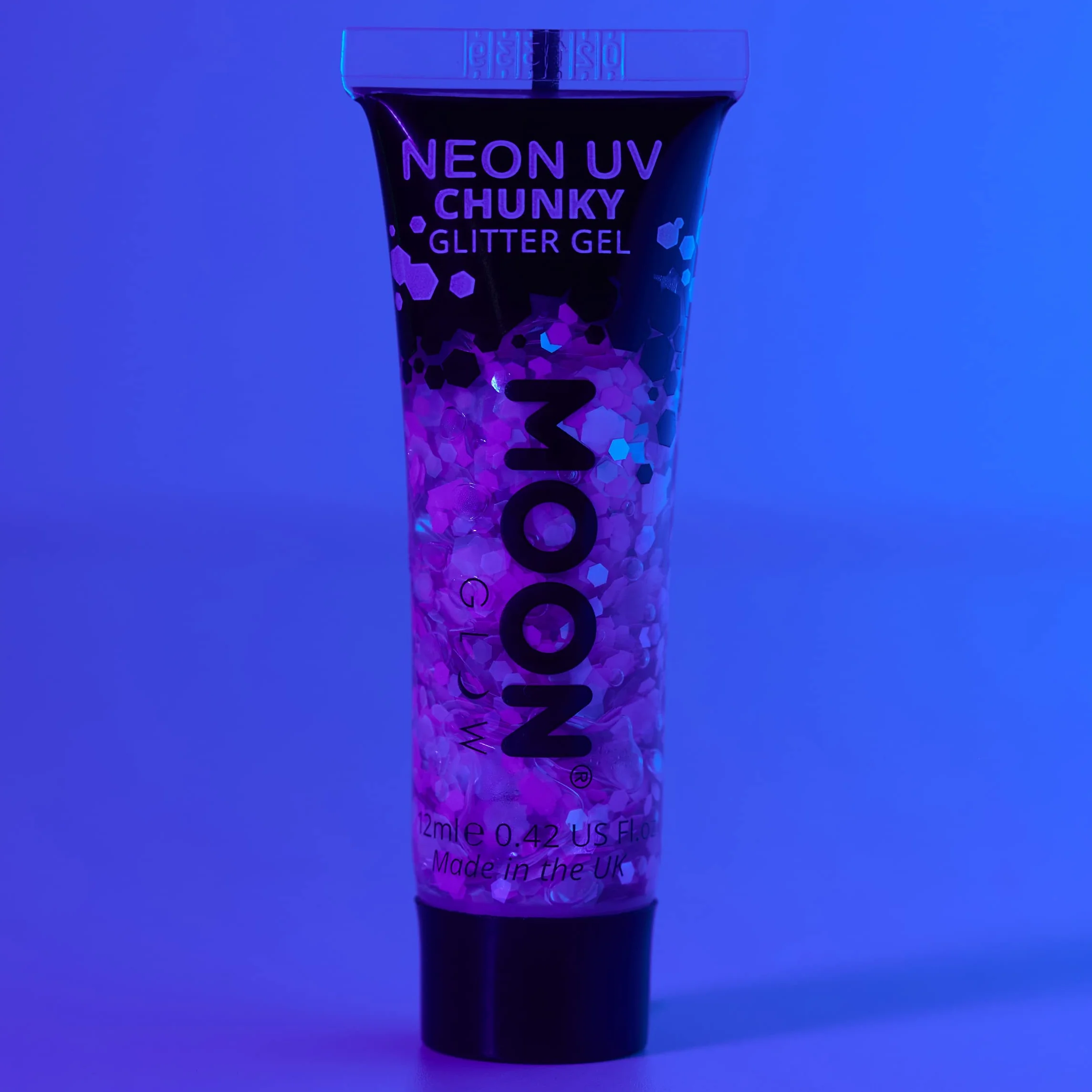 Moon Glow - Neon UV Chunky Glitter Gel, Purple, 12ml Single