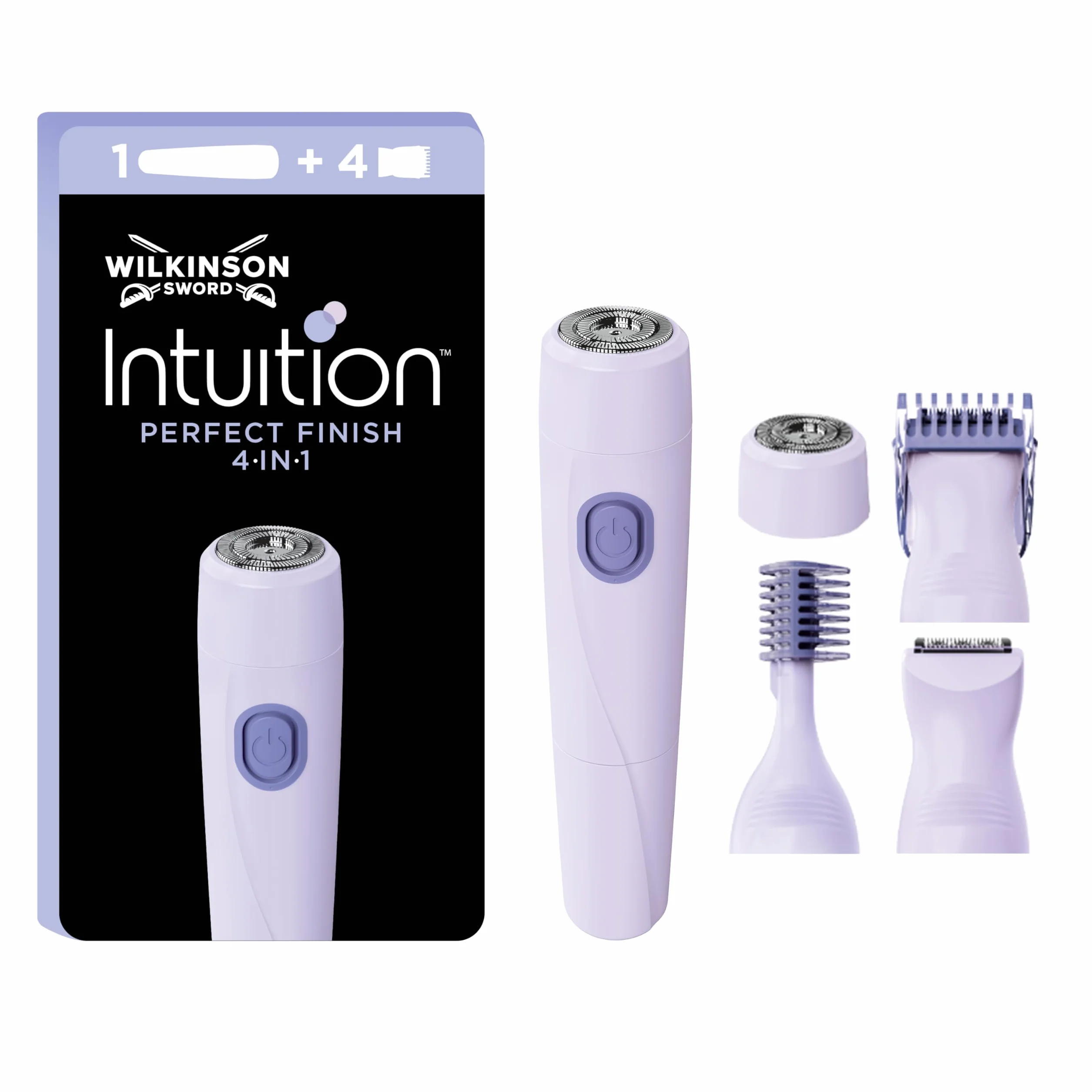 Wilkinson Sword Intuition Perfect Finish Zestaw do Golenia, Fioletowy, 4 Końcówki