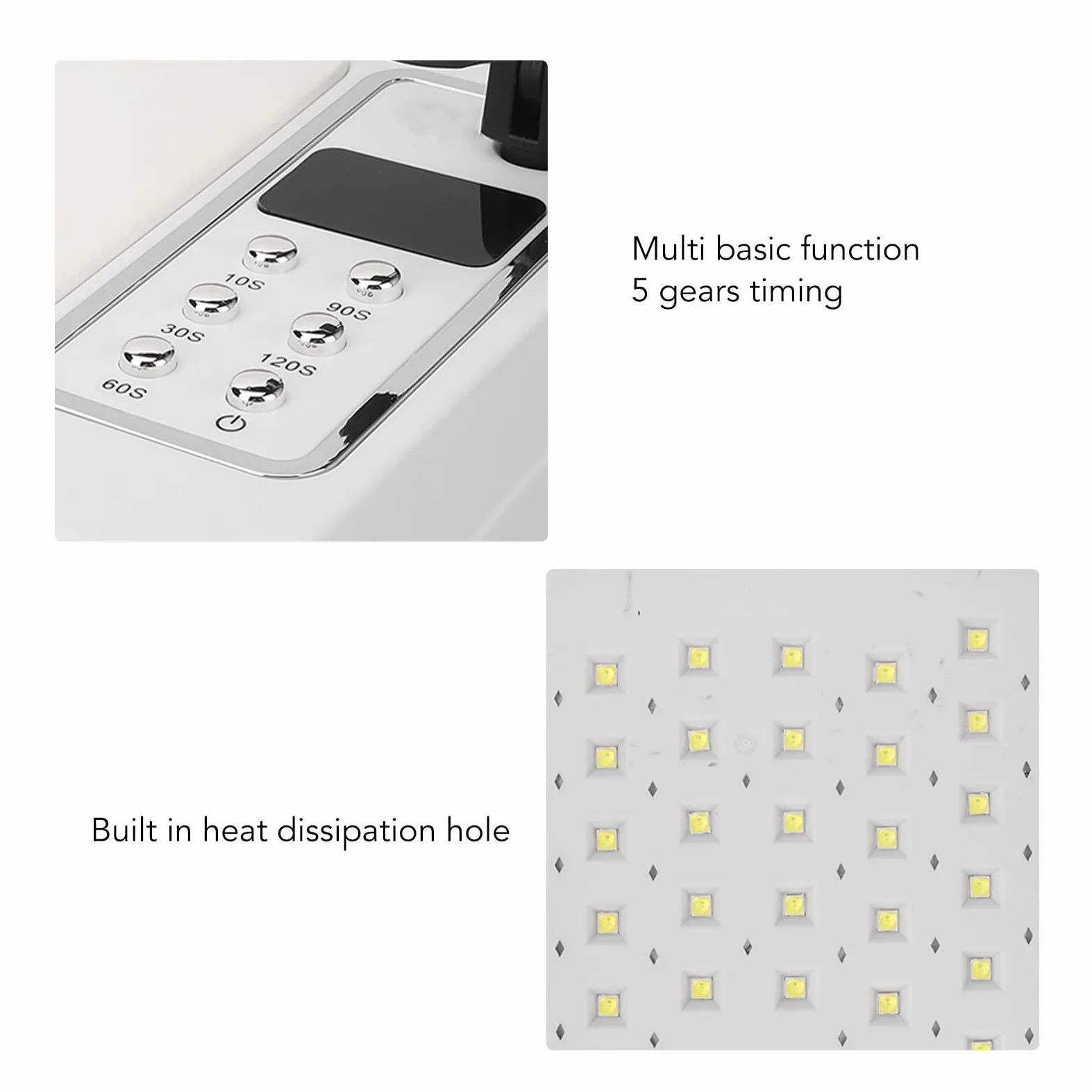 Lampa UV LED do Paznokci, Suszarka do Paznokci UV z Uchwytem na Telefon, Profesjonalna Lampa Utwardzająca do Paznokci 96 W, Przenośna Suszarka do Utwardzania Paznokci LED,