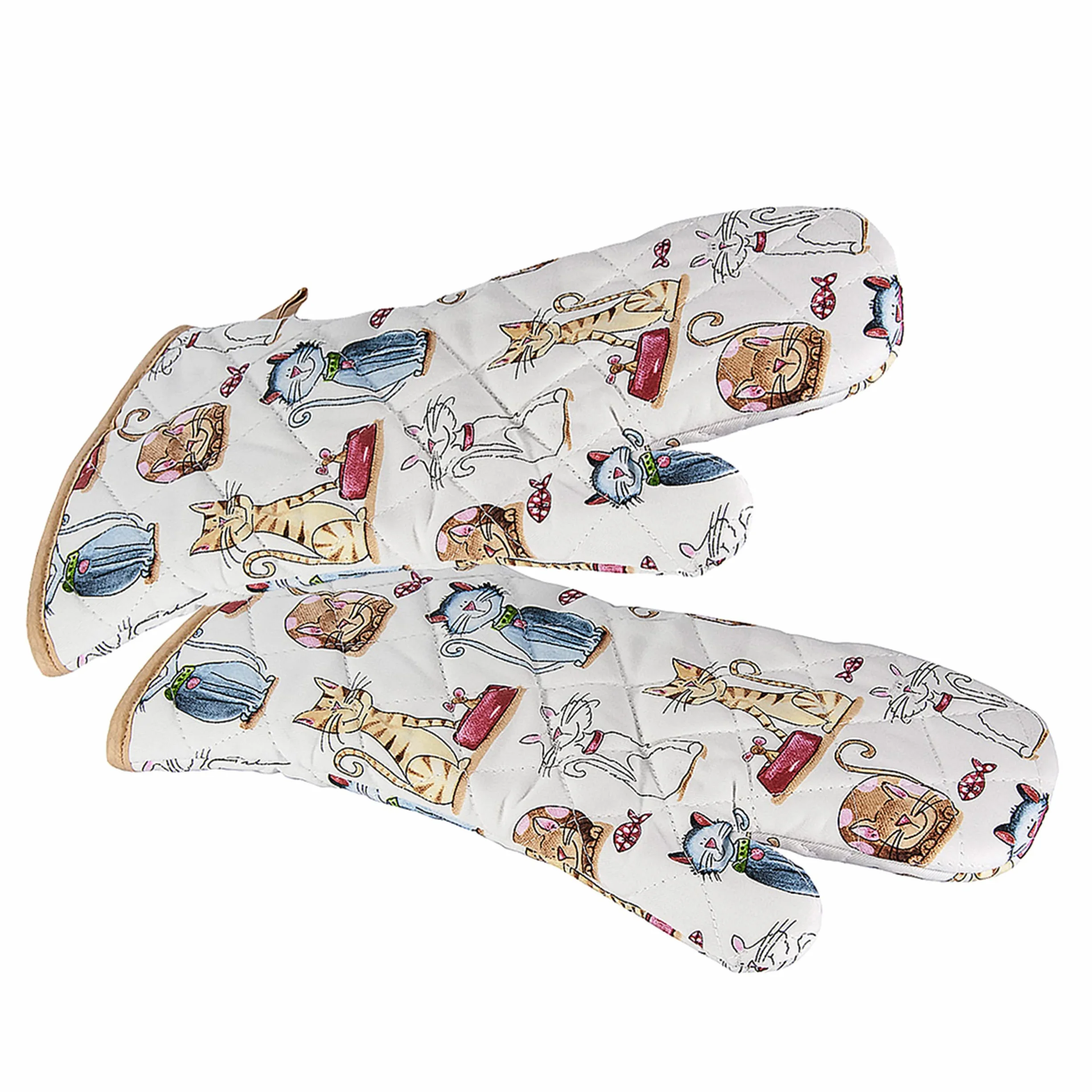Oven Mitts (Pair) Set of Oven Gloves Heat Resistant for Kitchen Cooking Baking Cute Cat Gift for Cat Lovers Women Men