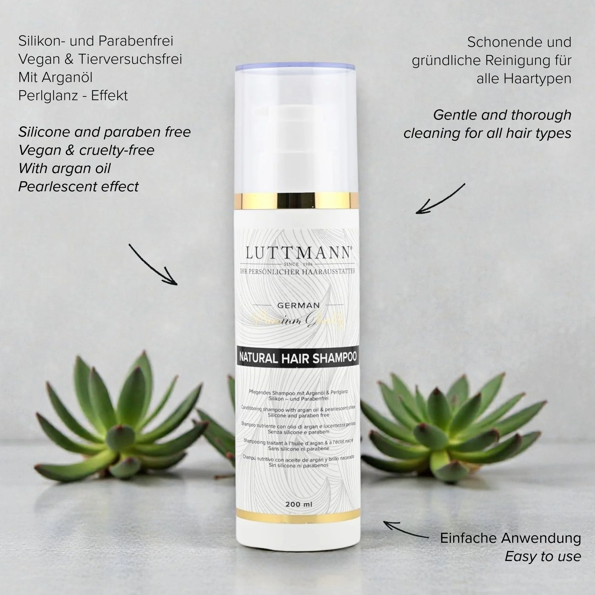 Zestaw do pielęgnacji włosów naturalnych – szampon + balsam + spray dwa w jednym, po 200 ml – intensywna pielęgnacja wszystkich peruk, tresek i własnych włosów
