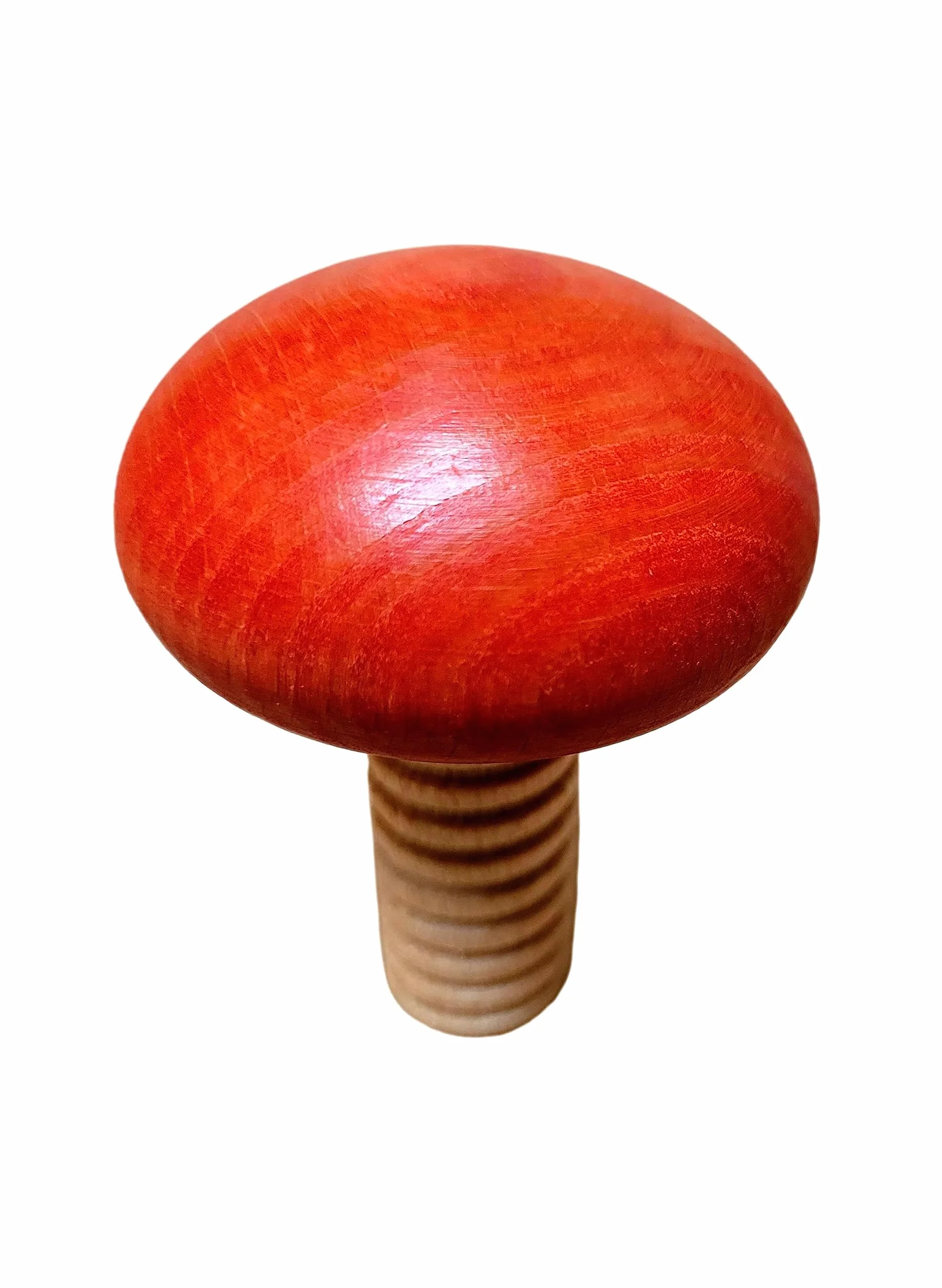 Wooden World 2 x dziadek do orzechów z naturalnego drewna bukowego - bardzo solidny grzyb czerwony