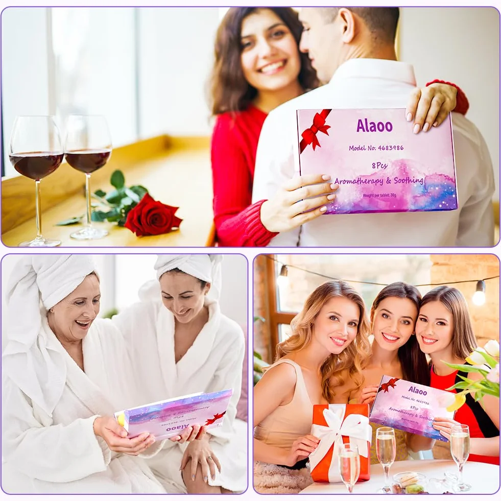 Aromaterapia pod prysznic, 8 sztuk, aromaterapia, tabletki pod prysznic, olejki eteryczne, tabletki do kąpieli dla łagodzenia stresu, utrzymujący się intensywny zapach, bomby prysznicowe, zestaw