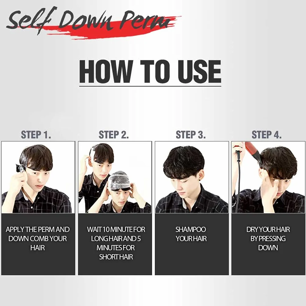 DASHU Premium Fast Down Perm for Men 30oz - Instant Down Perm, Shine & Elasticity