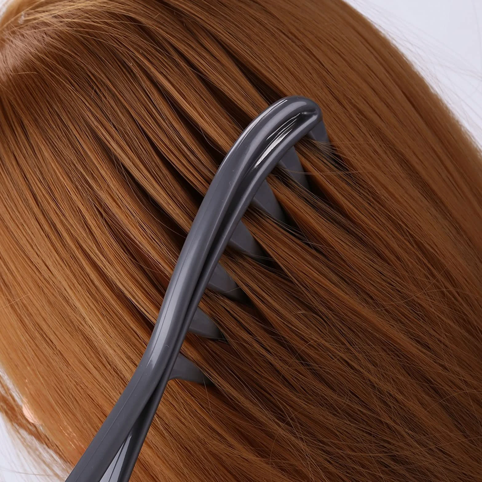 DieffematicSZ Grzebień Wide Tooth PP Comb Curly Hair Salon Hairdressing Comb Massage for Hair Styling Tool for Curl Hair (Color : Gray)