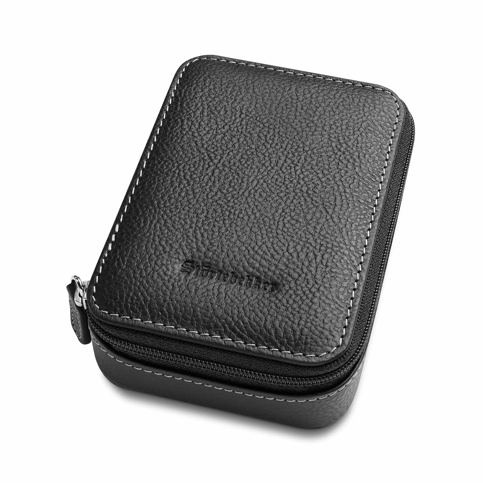 Störtebekker Premium etui na maszynki do golenia – etui z prawdziwej skóry – zrównoważona produkcja i pakowanie, Czarny (Black), Pokrowiec na maszynkę do golenia