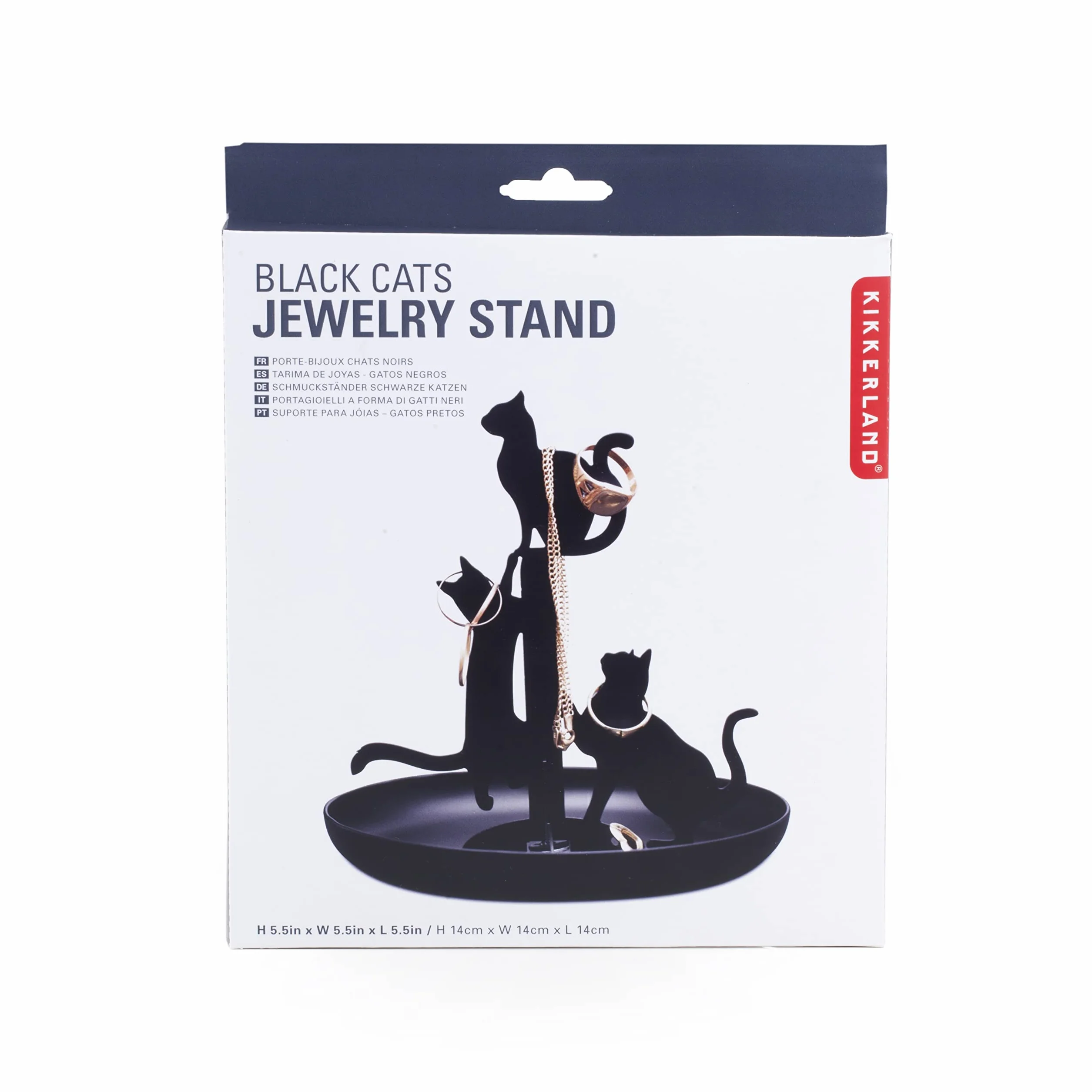 Kikkerland Black Cats Jewelry Stand Stand