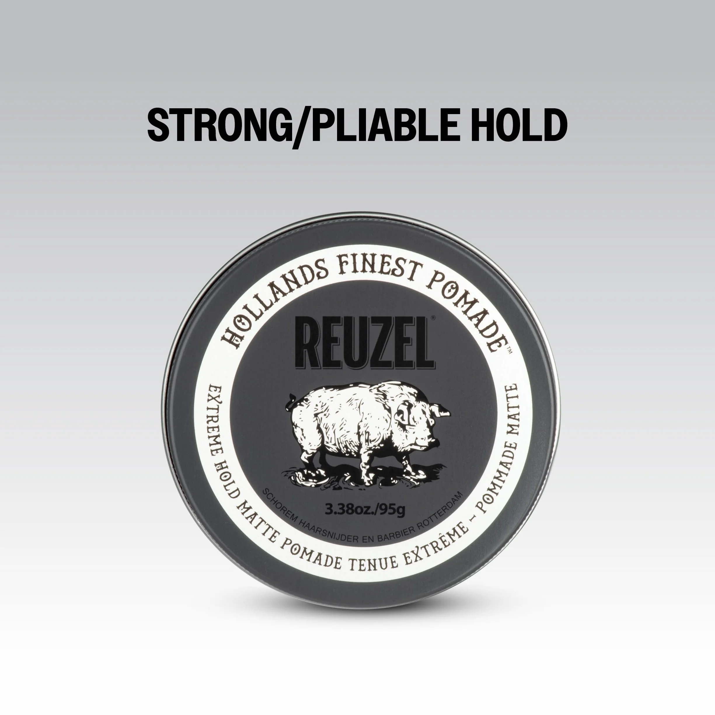 Reuzel Extreme Hold Matte Pomade, Mocno utrwalająca matowa pomada dla mężczyzn Pomada o niskim połysku 3,38 uncji/95 g