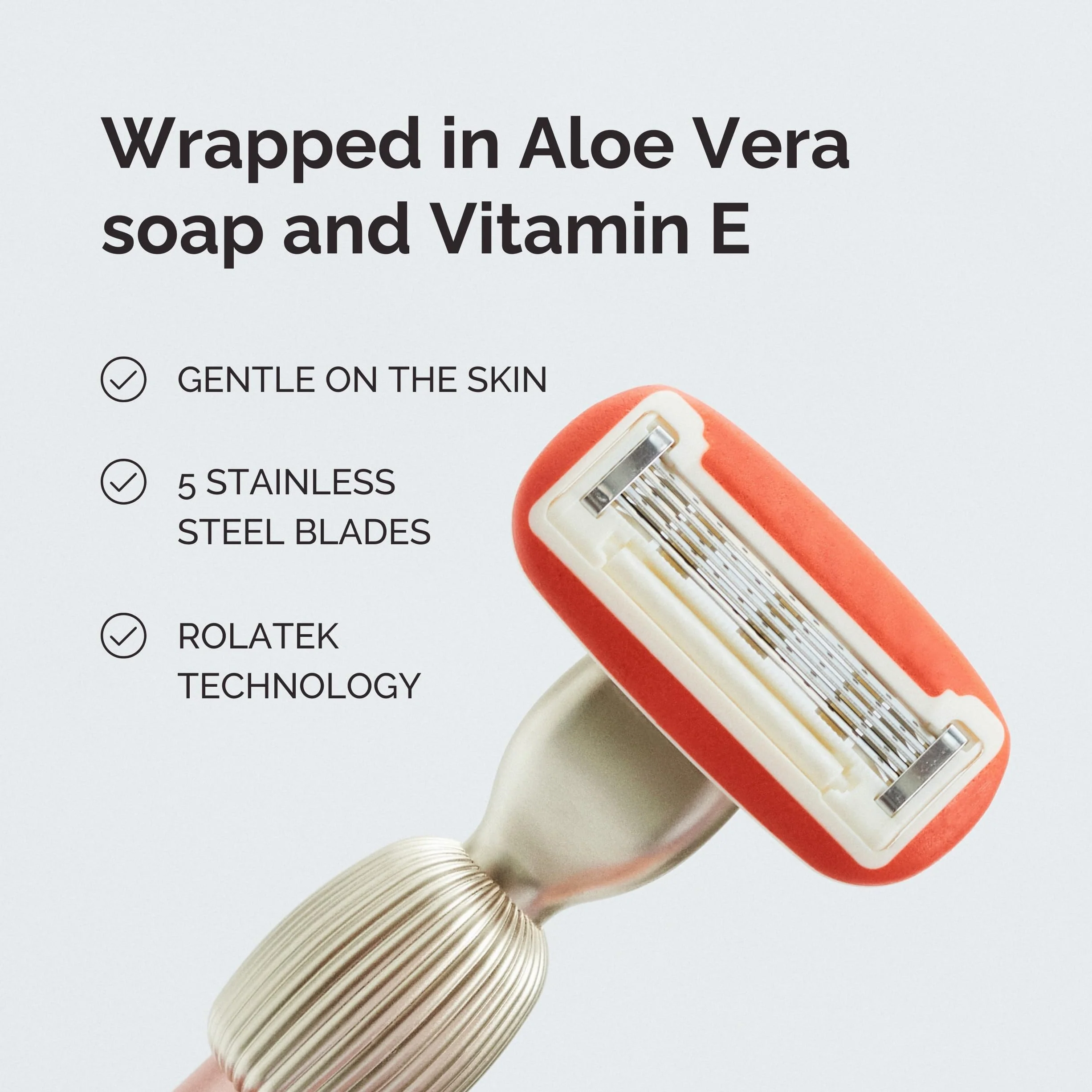 Fler The Razor Shave zestaw do golenia dla kobiet z wymiennymi główkami, maszynka do golenia z uchwytem, 6 zapasowymi ostrzami i etui ochronnym, maszynki do golenia dla obu płci, brzytwa z aloesem
