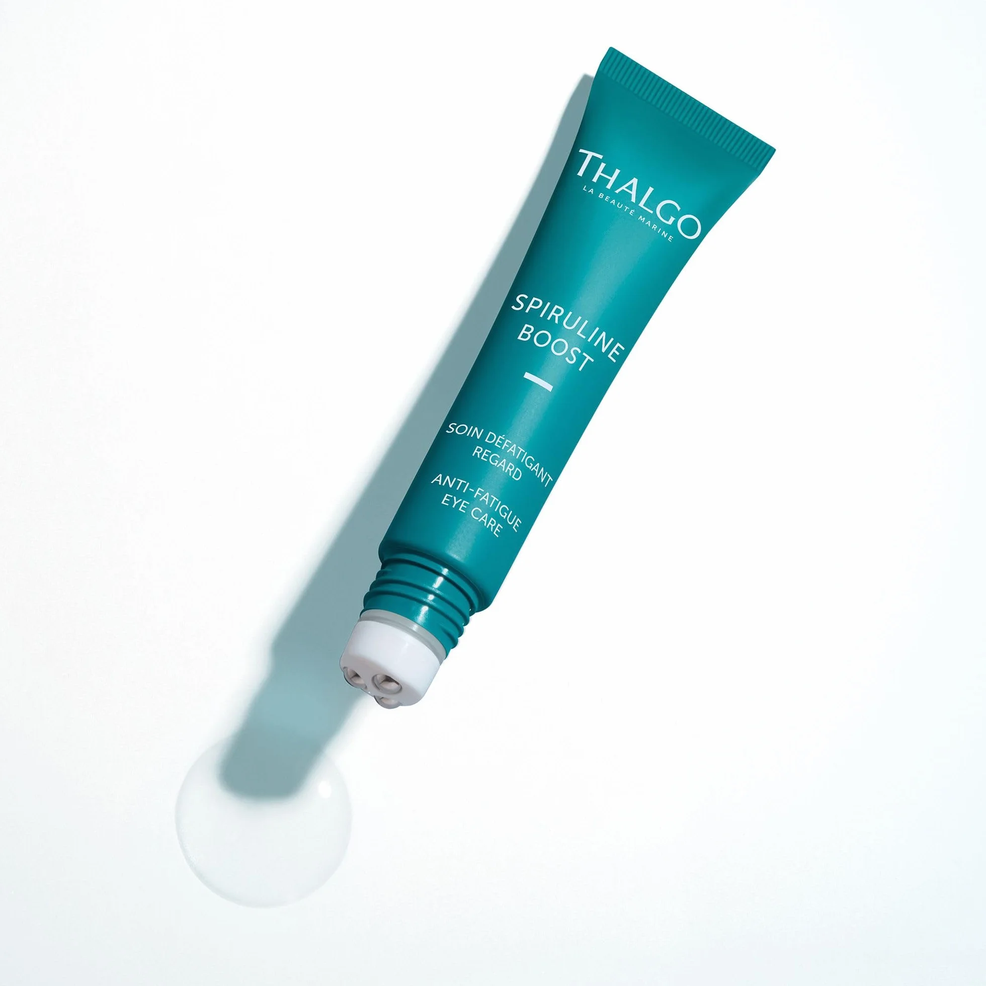 THALGO Spirulina Boost 2.0 witalizująca pielęgnacja oczu, 15 ml, ze zintegrowanymi kuleczkami chłodzącymi ze stali nierdzewnej