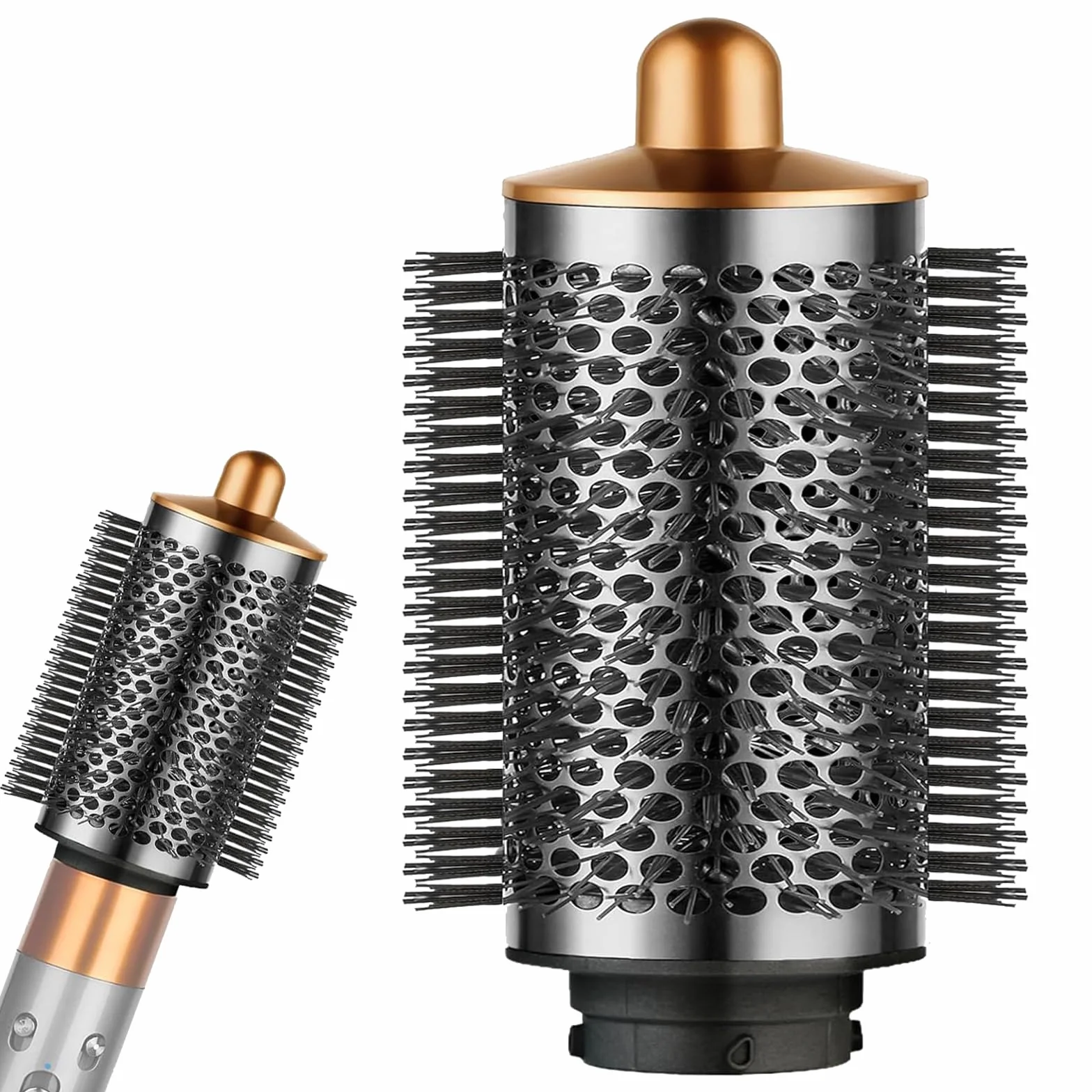 Ulepszona okrągła szczotka objętościowa Dyson Airwrap, szczotka do mocowania, do wiotkich, płaskich włosów, złota