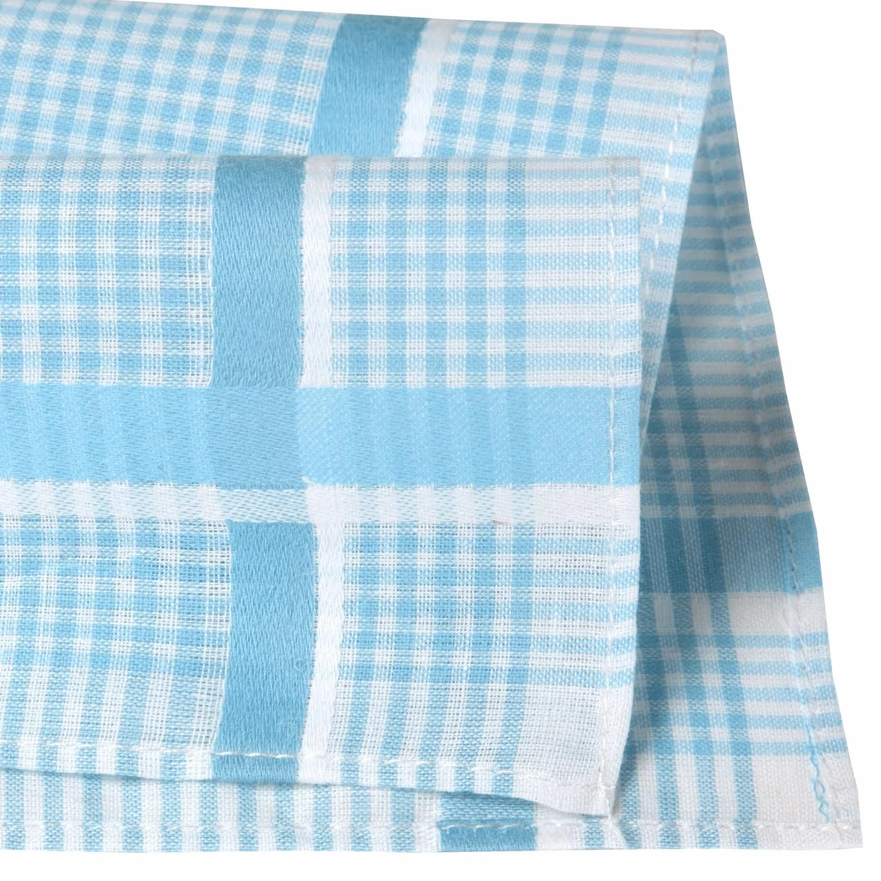 Chusteczki Materiałowe Damskie "Babeth" 100% Bawełna – Tradycyjna Kratka Vichy i Pastele – Miękkie i Wytrzymałe – 28x28 cm - (12)