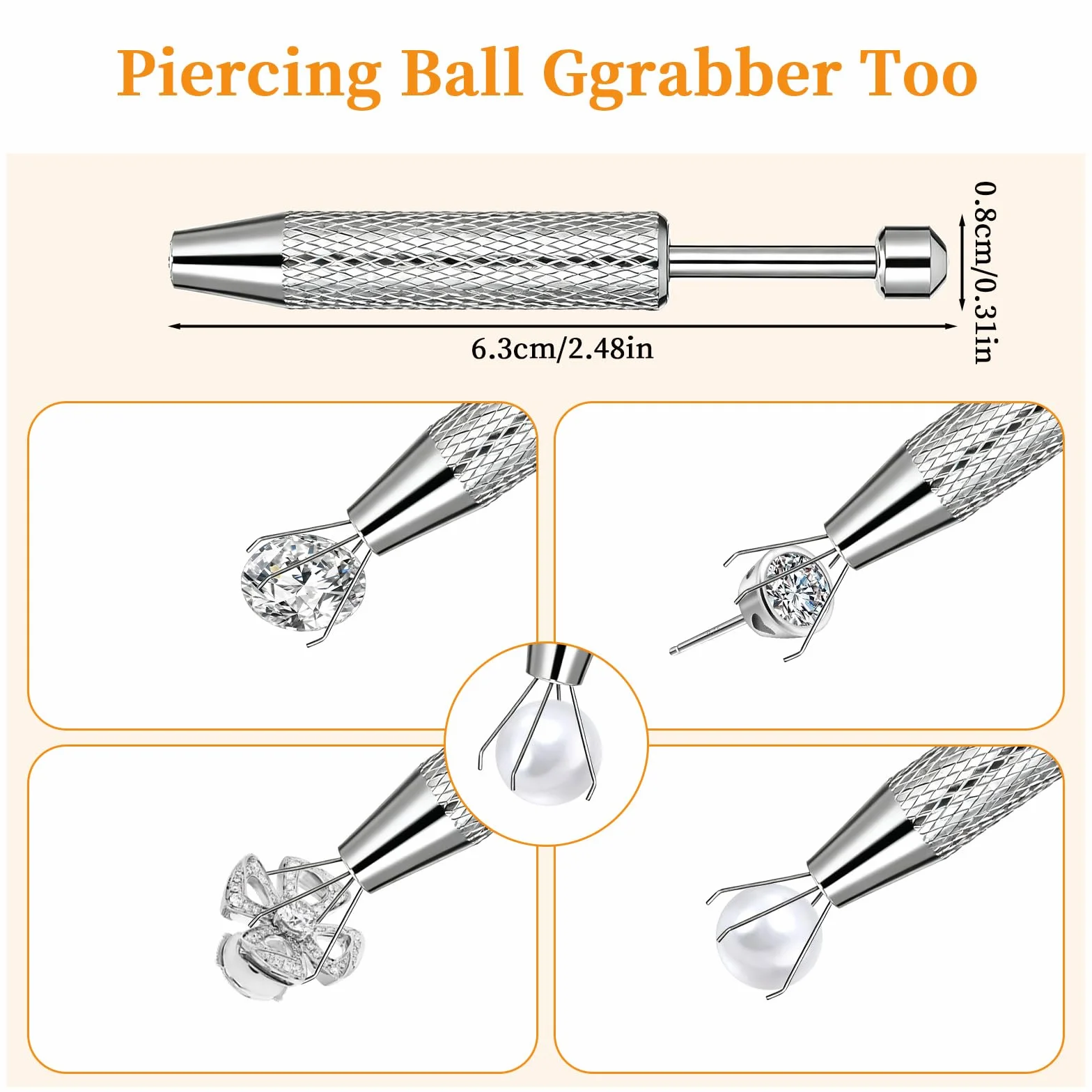 Zestaw narzędzi do piercingu kulkowego, 16G, 18G, bez gwintu, gwint wewnętrzny, gwint zewnętrzny, ze stali nierdzewnej, płaskie tylne kolczyki, narzędzie do wkładania, zakrzywione kolczyki do ciała